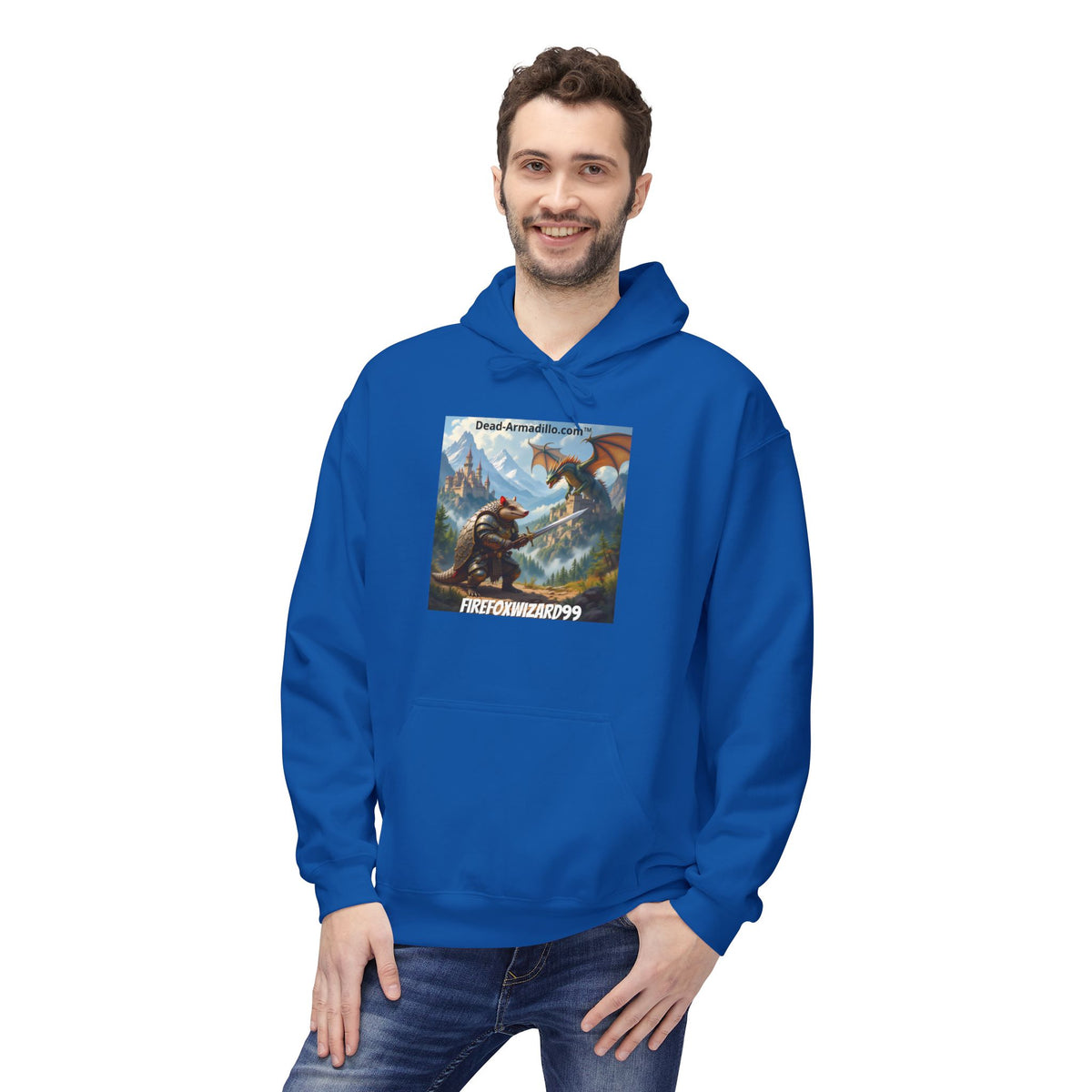 Arlo the Armadillo Dragon Slayer Hoodie — Personalized with Your Gamer Name