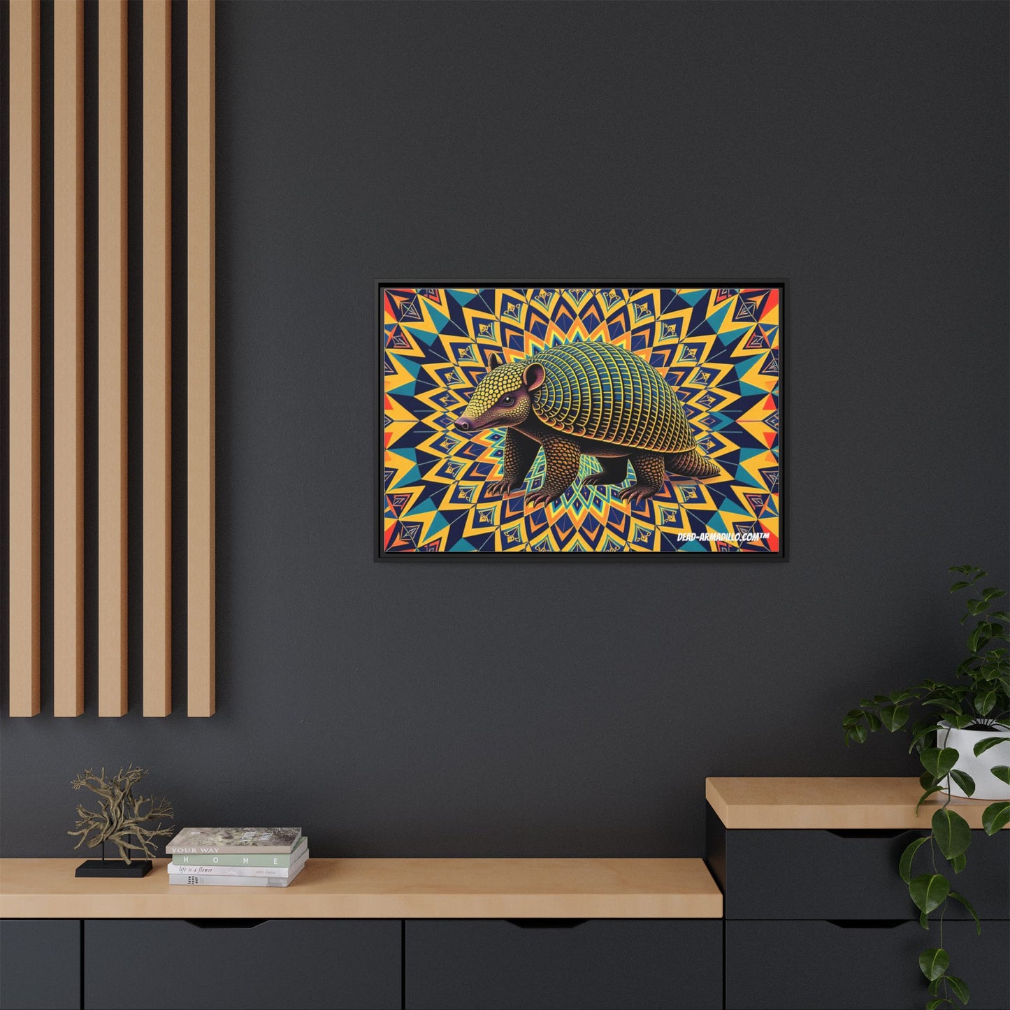 "Vibrant Armadillo Mandala Art" (24" x 36")