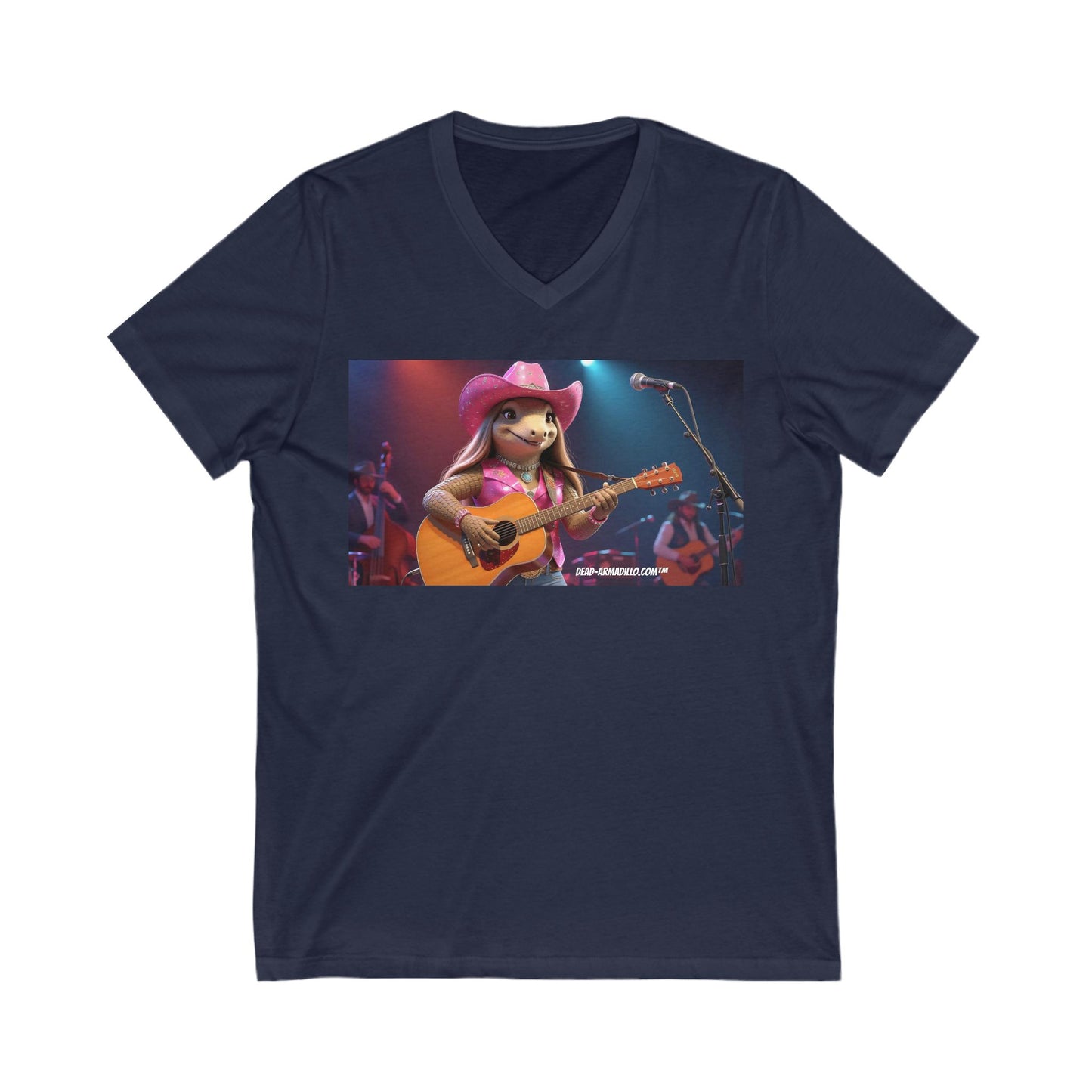 Fun Country Music V-Neck Tee | Cute Graphic T-Shirt | Cowboy Karma Tribute Tee | Gifts for Music Lovers | Concert Wear | Casual Summer Top