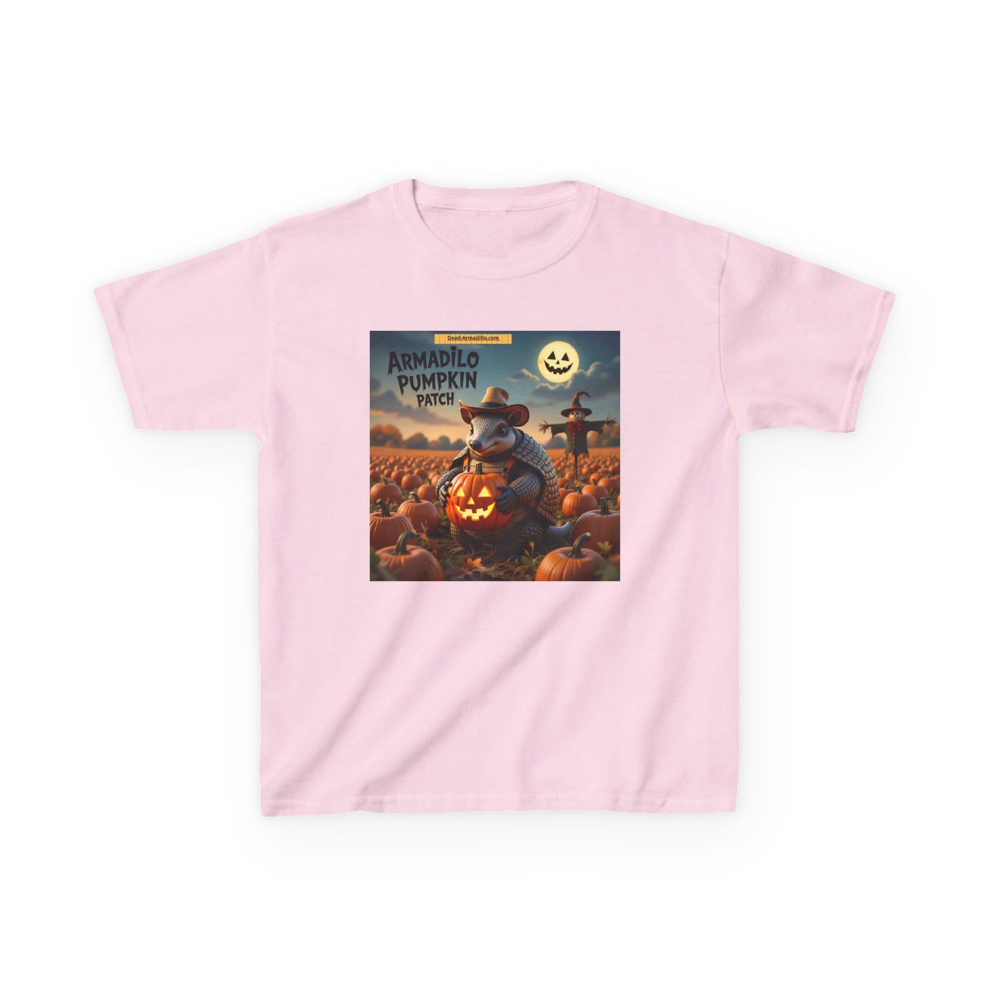"Halloween Armadillo Pumpkin Kids Tee | Halloween Shirt | Kids Spooky Tee | Fall Clothing | Halloween Costume Shirt"