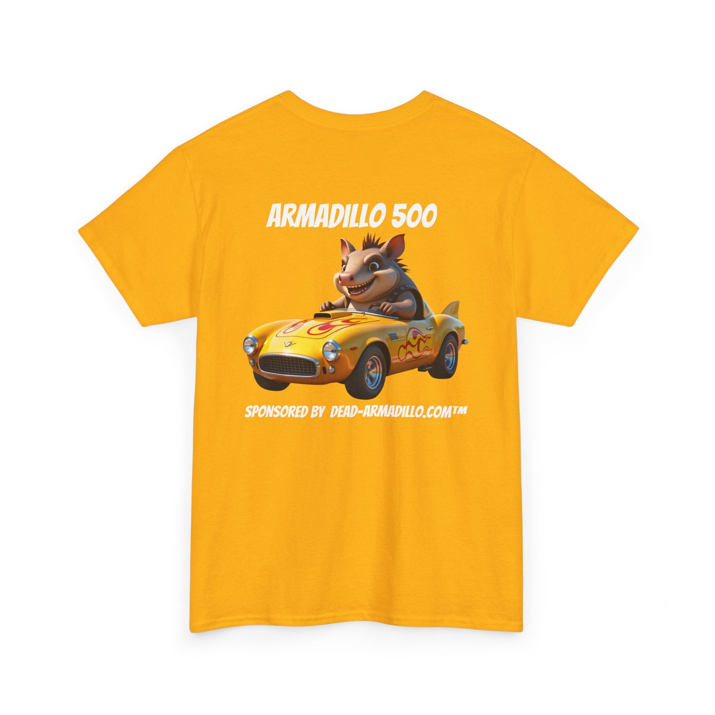Dead-Armadillo.com | Car Racing Team | 2 Sided Tee Shirt | in White Font