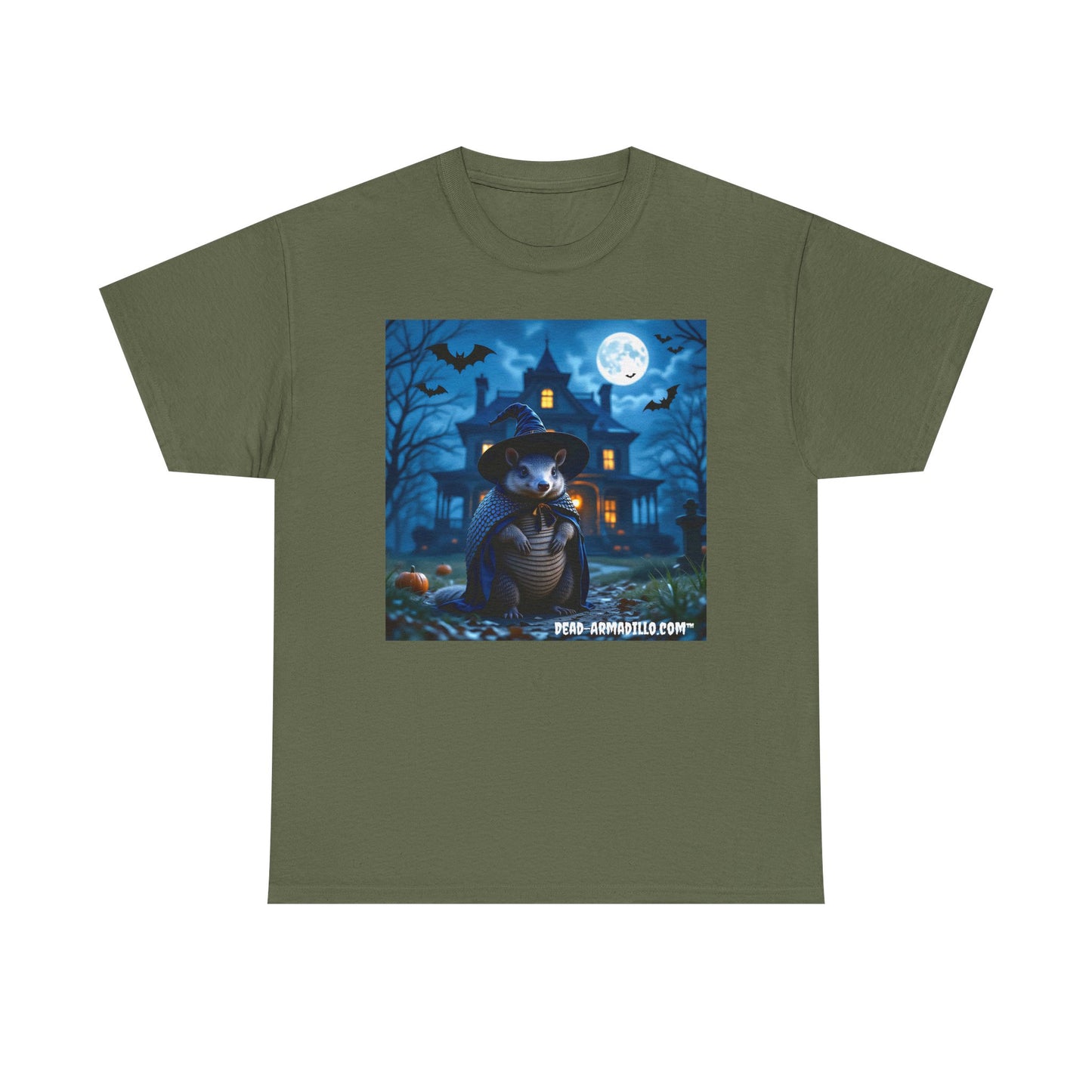 Spooky Armadillo Halloween Tee | by  Dead-Armadillo.com™ | Unisex Cotton T-Shirt for Fall | Halloween Costume | Graphic Tee | Cozy Casual Wear