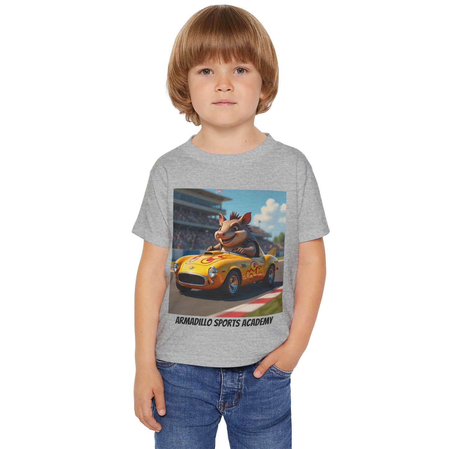 Toddler T-Shirt — Armadillo Sports Academy | Race Car Sprite Graphic