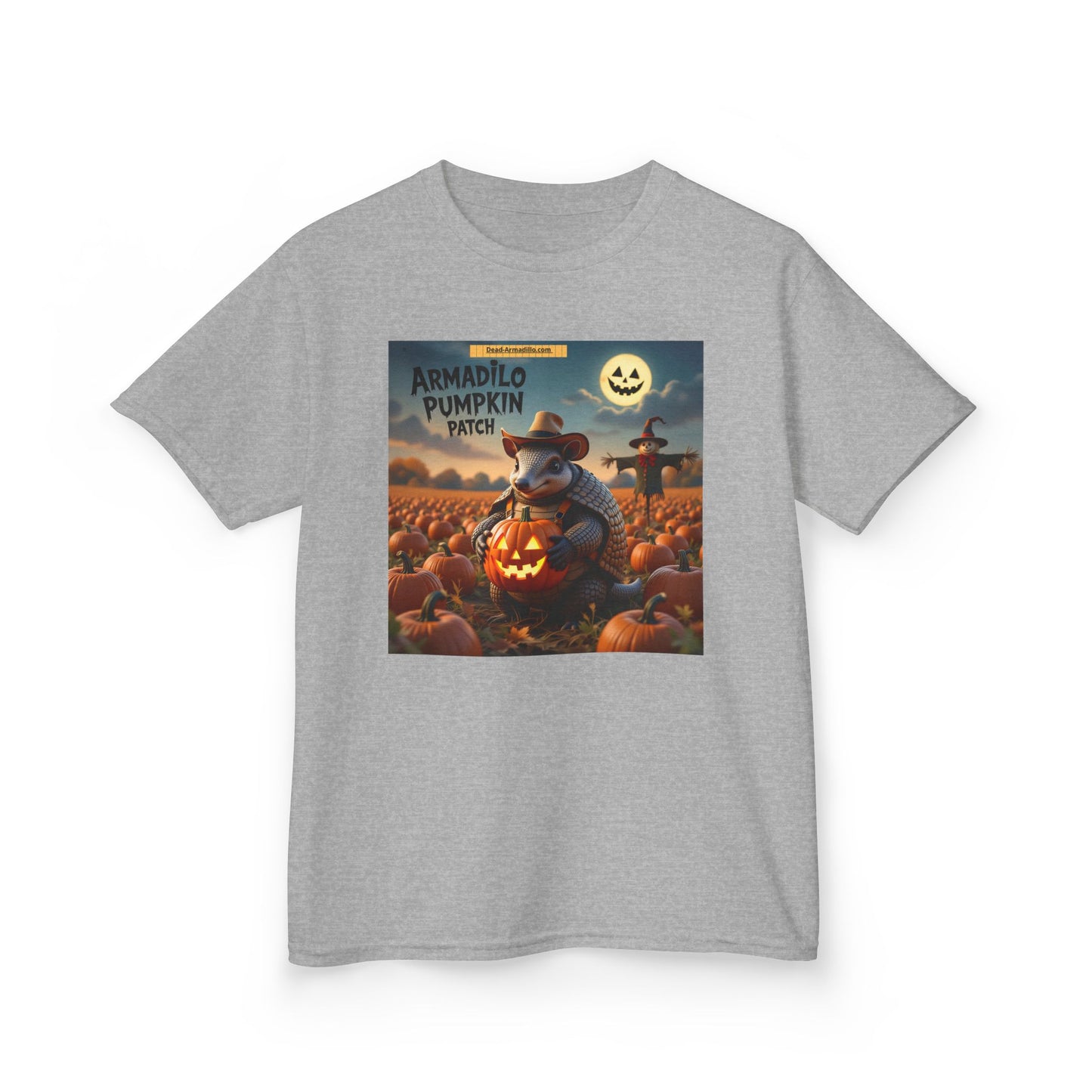 "Halloween Armadillo Pumpkin Kids Tee | Halloween Shirt | Kids Spooky Tee | Fall Clothing | Halloween Costume Shirt"