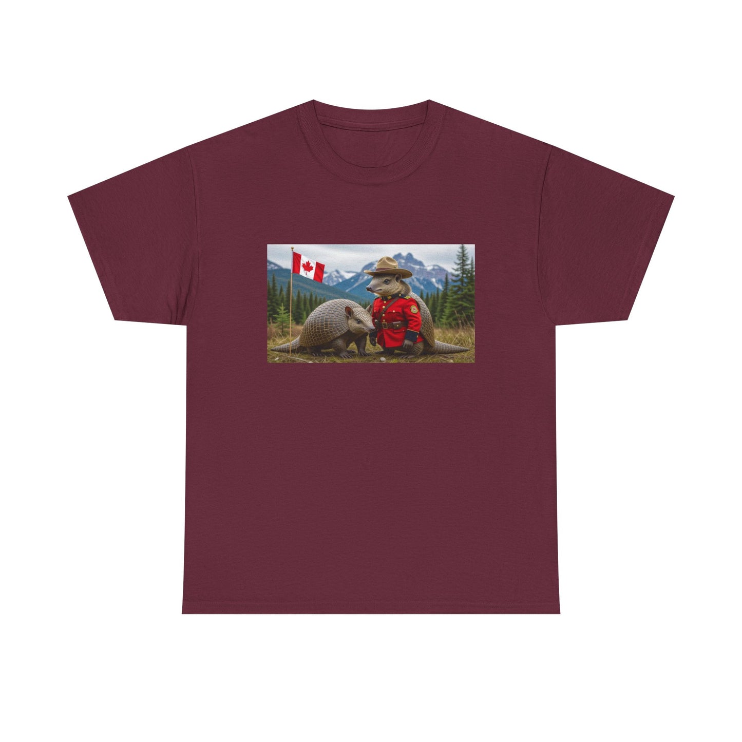Armadillo Canadian Flag Tee | Funny Animal Shirt |Unisex Graphic Tee | Canada Day Gift