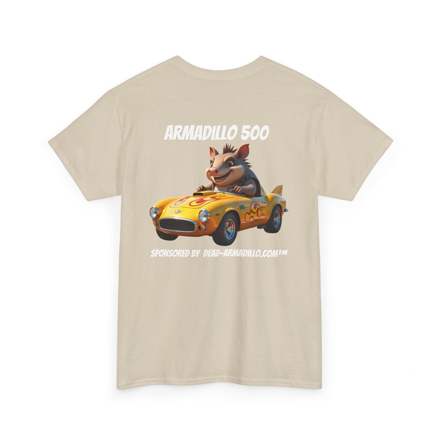 Dead-Armadillo.com | Car Racing Team | 2 Sided Tee Shirt | in White Font
