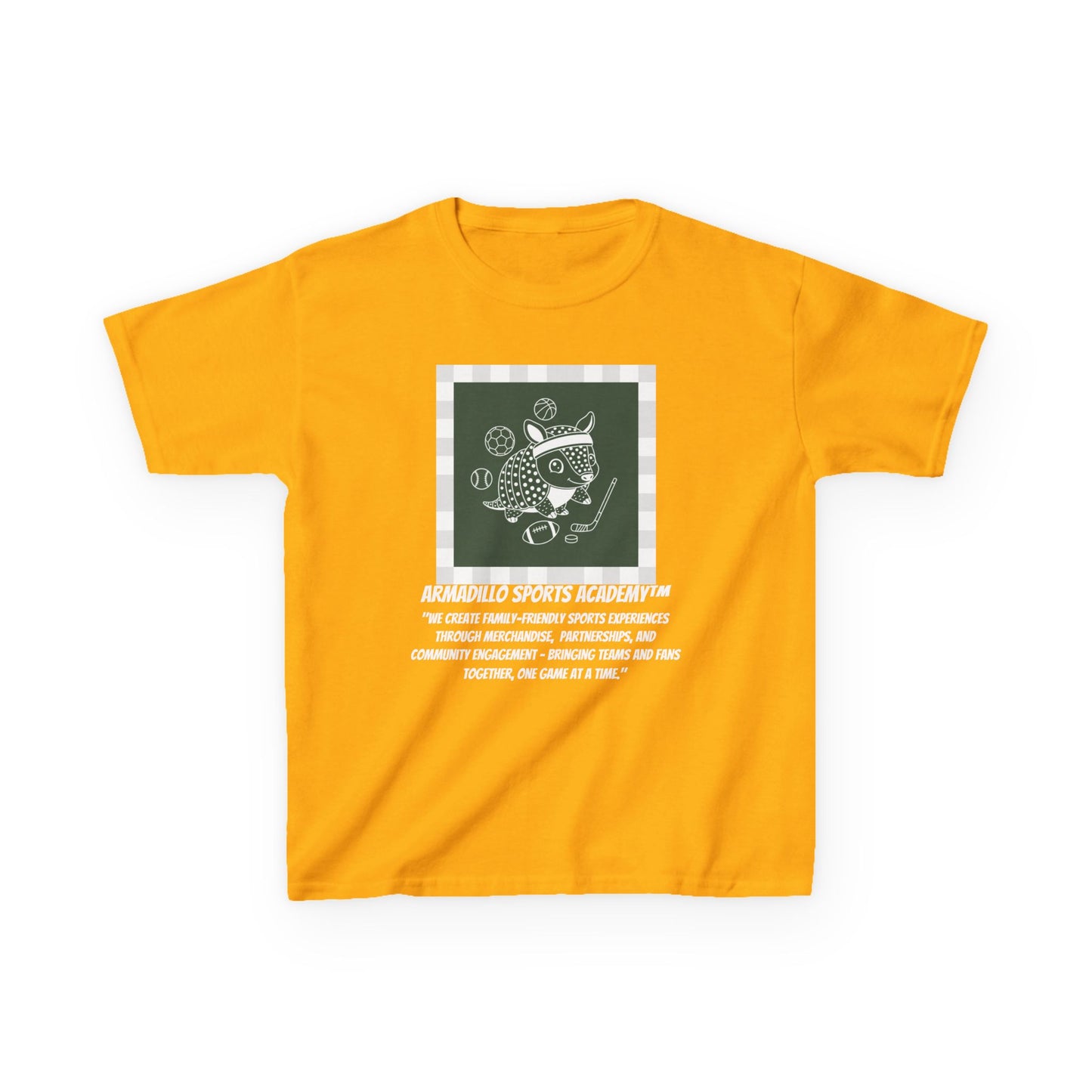 Kids Tee | Armadillo Sports Academy | Youth T-Shirt | Learn your Sport
