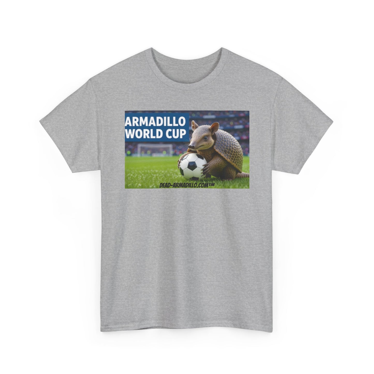Armadillo Soccer pic | The Center| World Cup Bound | Funny Soccer Shirt | Animal Lover Gift, Unisex Cotton Tee, Sports Fan Apparel, Unique T-Shirt