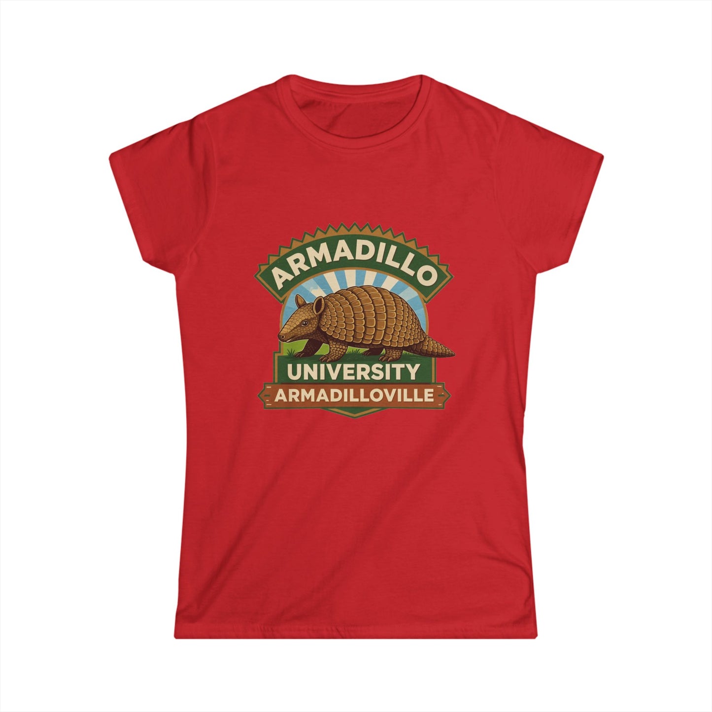 Women's | Teen's | Armadillo University Tee | Armadilloville | Custom Armadillo | College Shirt