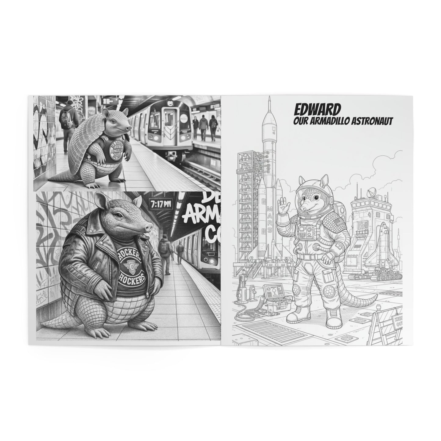 Armadillo Adventures Coloring Book for Kids Ages 8-13 | 24 Fun Pages