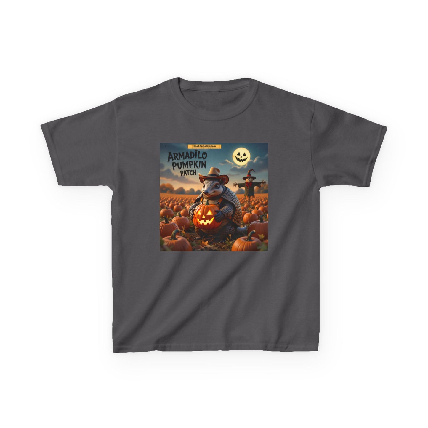 "Halloween Armadillo Pumpkin Kids Tee | Halloween Shirt | Kids Spooky Tee | Fall Clothing | Halloween Costume Shirt"