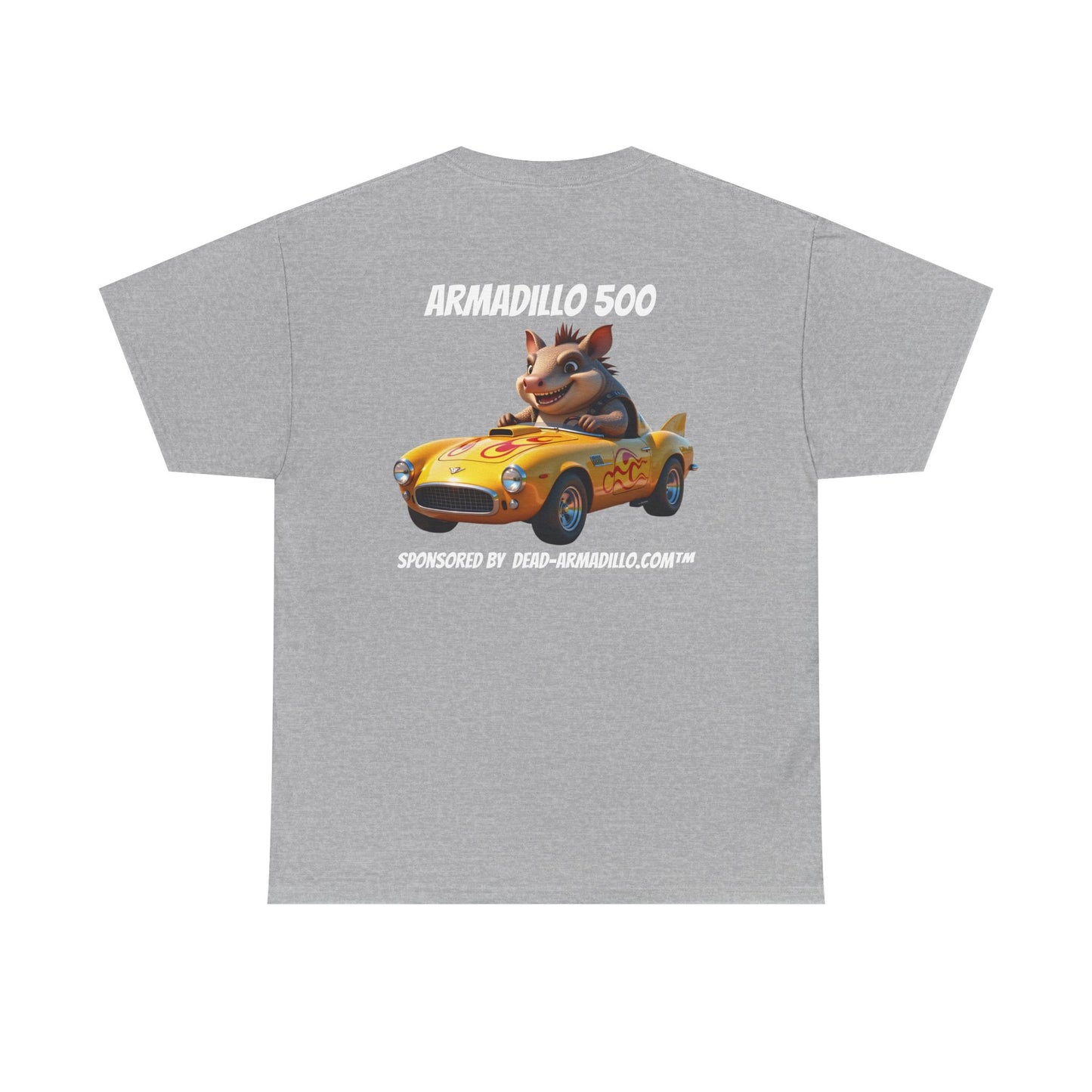 Dead-Armadillo.com | Car Racing Team | 2 Sided Tee Shirt | in White Font