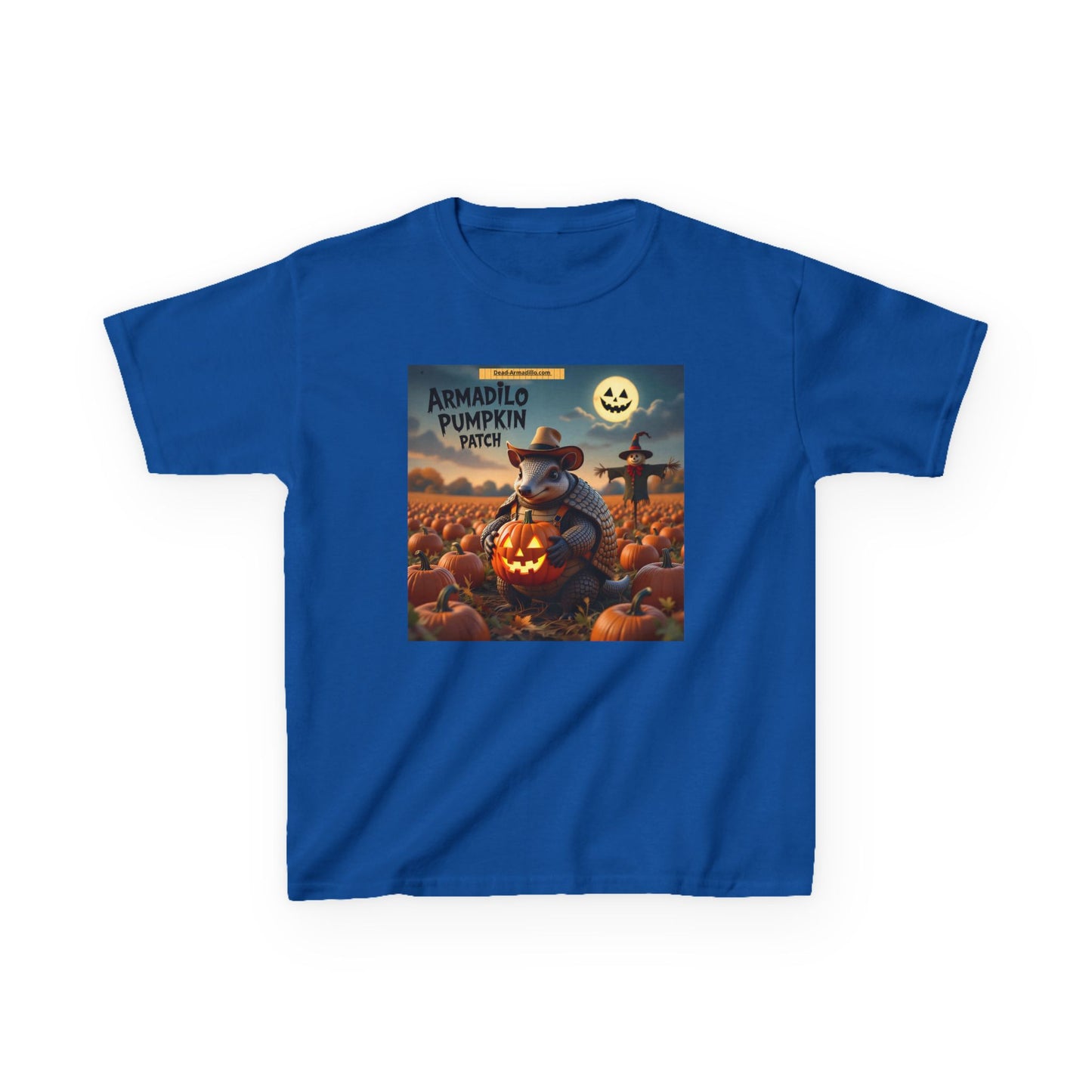 "Halloween Armadillo Pumpkin Kids Tee | Halloween Shirt | Kids Spooky Tee | Fall Clothing | Halloween Costume Shirt"