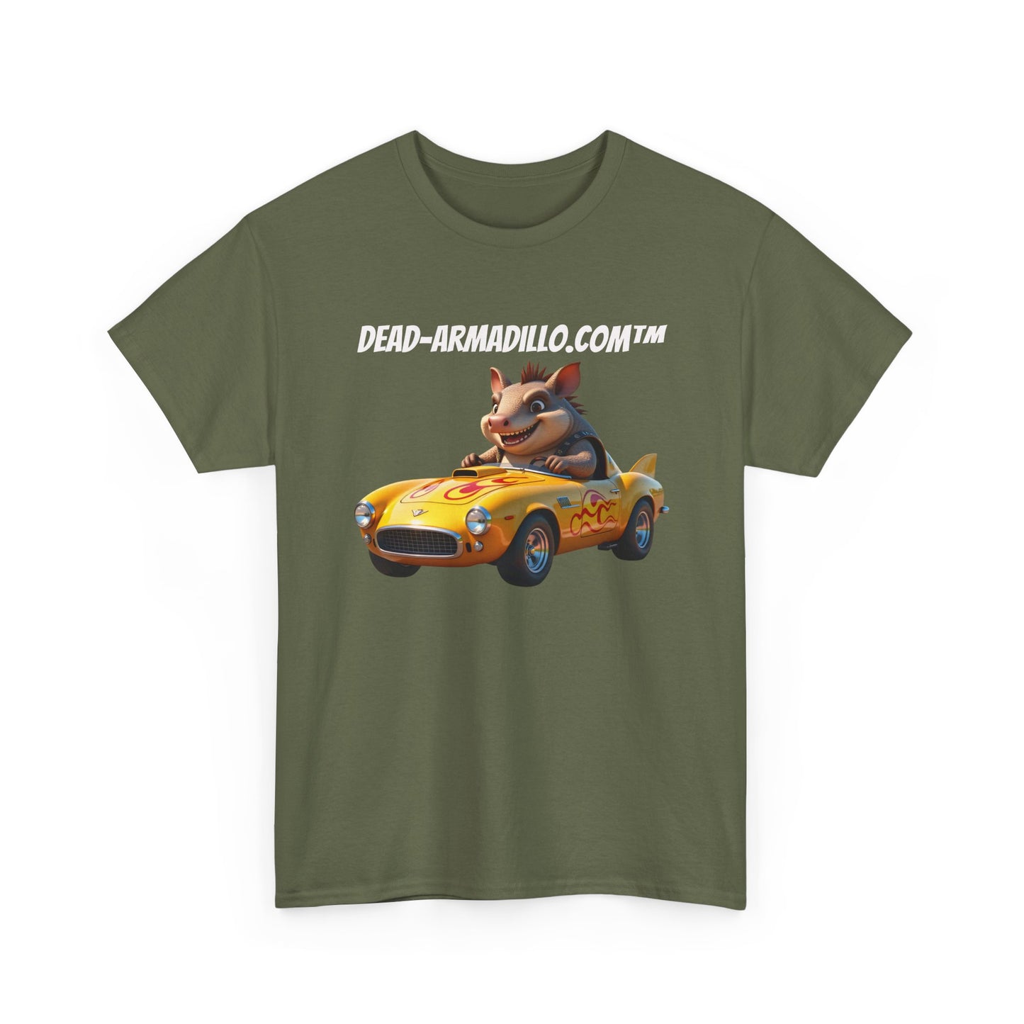 Dead-Armadillo.com | Car Racing Team | 2 Sided Tee Shirt | in White Font