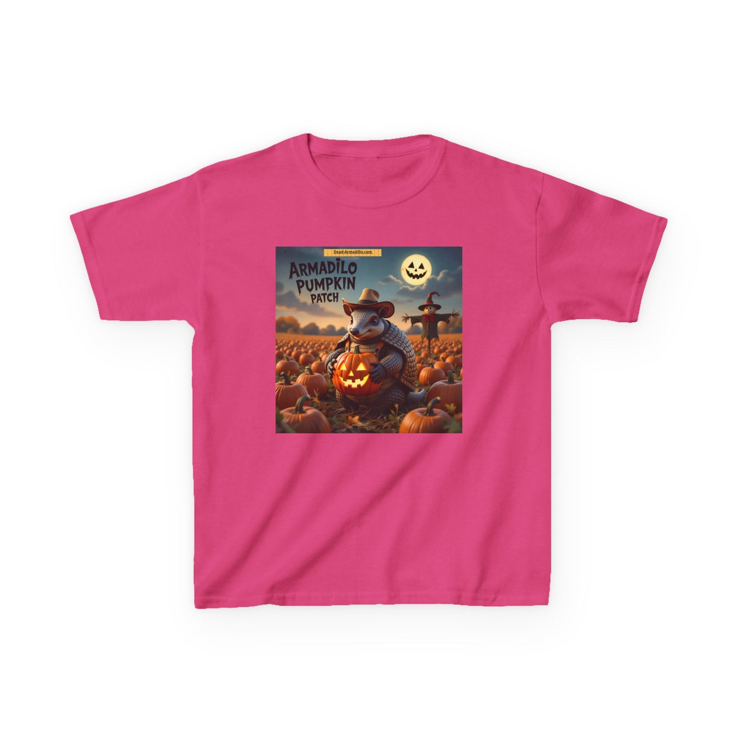 "Halloween Armadillo Pumpkin Kids Tee | Halloween Shirt | Kids Spooky Tee | Fall Clothing | Halloween Costume Shirt"