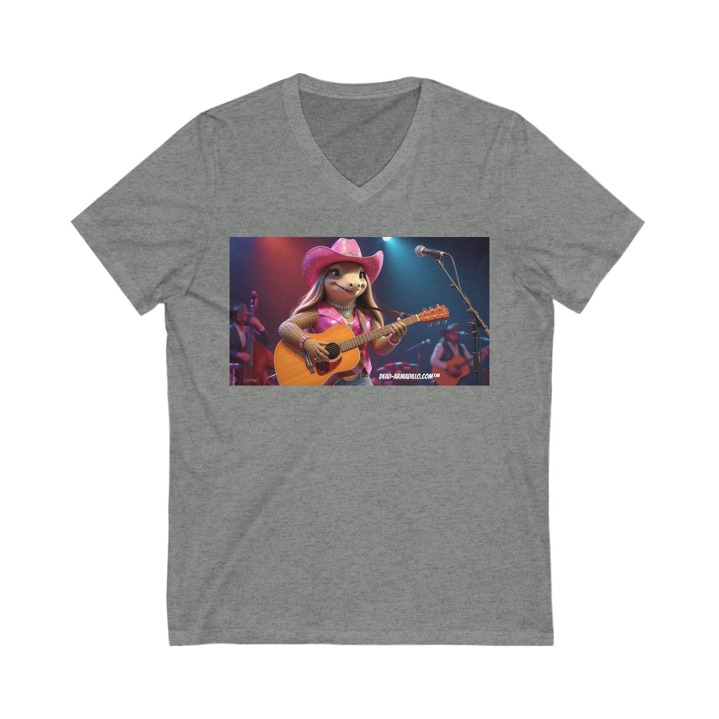 Fun Country Music V-Neck Tee | Cute Graphic T-Shirt | Cowboy Karma Tribute Tee | Gifts for Music Lovers | Concert Wear | Casual Summer Top