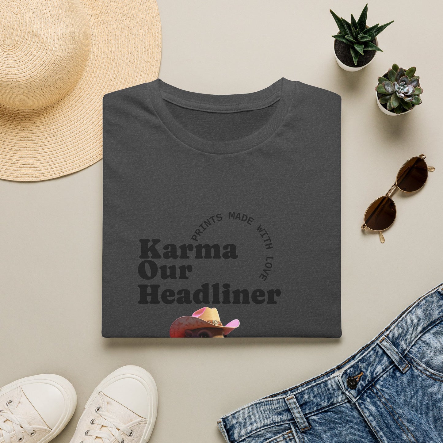 Karma "Our Headliner" | Playing Guitar Graphic Tee | Dead-Armadillo.com™
