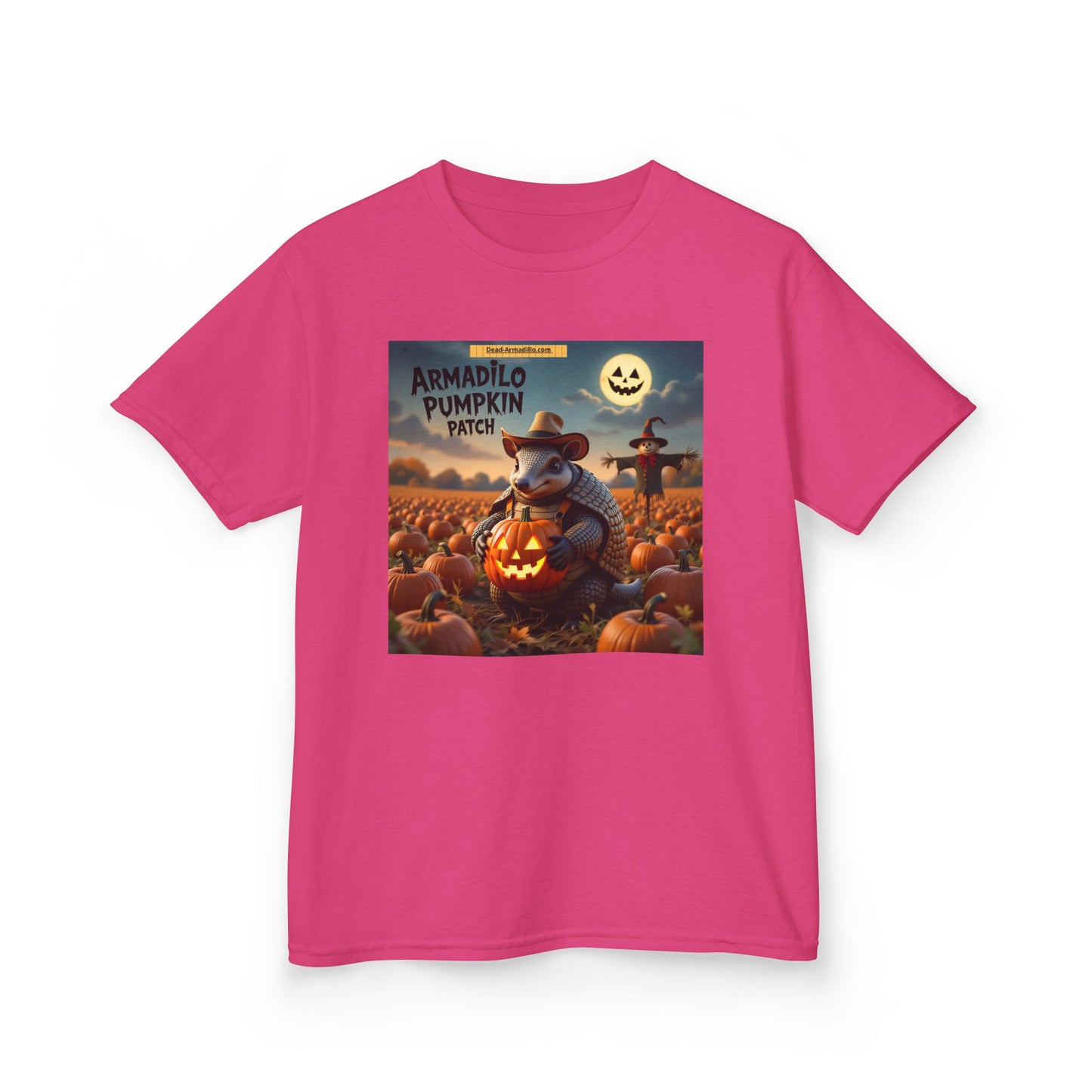 "Halloween Armadillo Pumpkin Kids Tee | Halloween Shirt | Kids Spooky Tee | Fall Clothing | Halloween Costume Shirt"