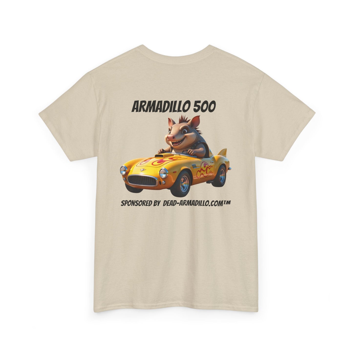 Dead-Armadillo.com | Car Racing Team | 2 Sided Tee Shirt | Black font