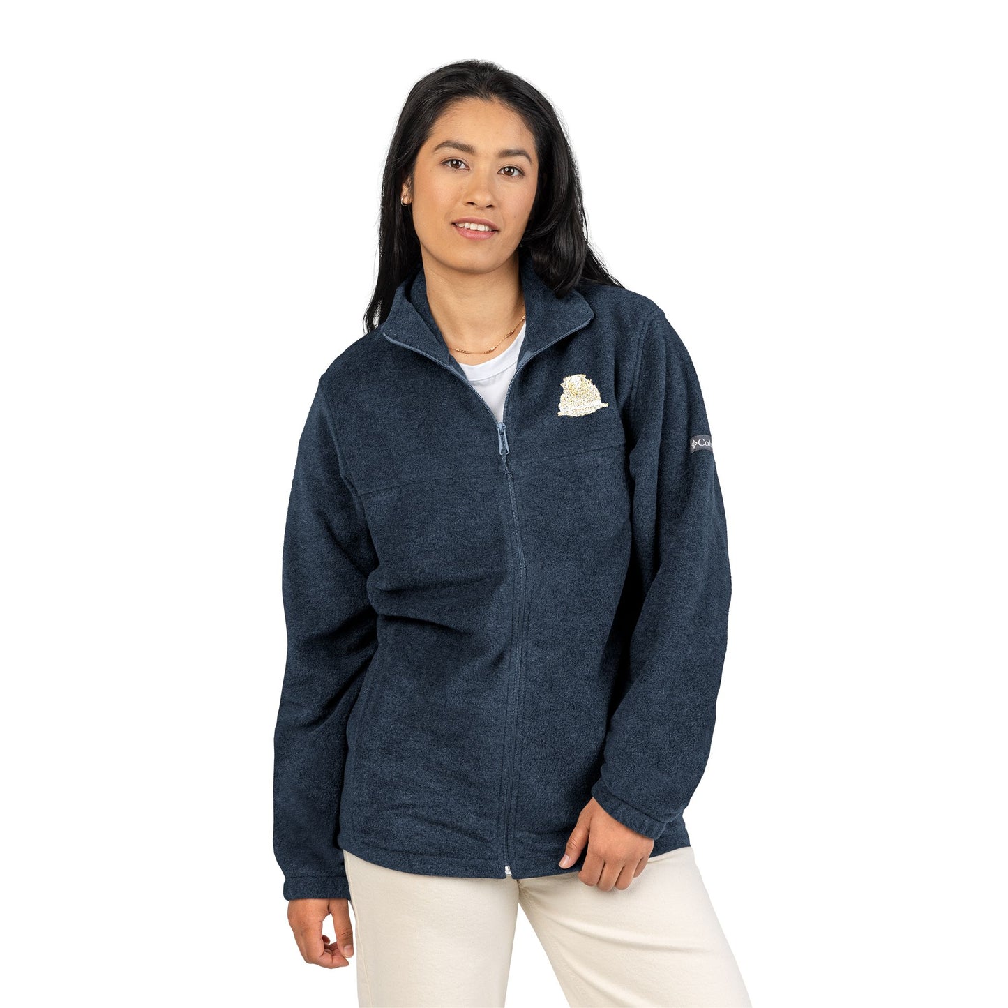Women's Columbia Fleece Jacket | Custom Embroidered Golf Design | Quarter-Zip Pullover | Dead-Armadillo.com™