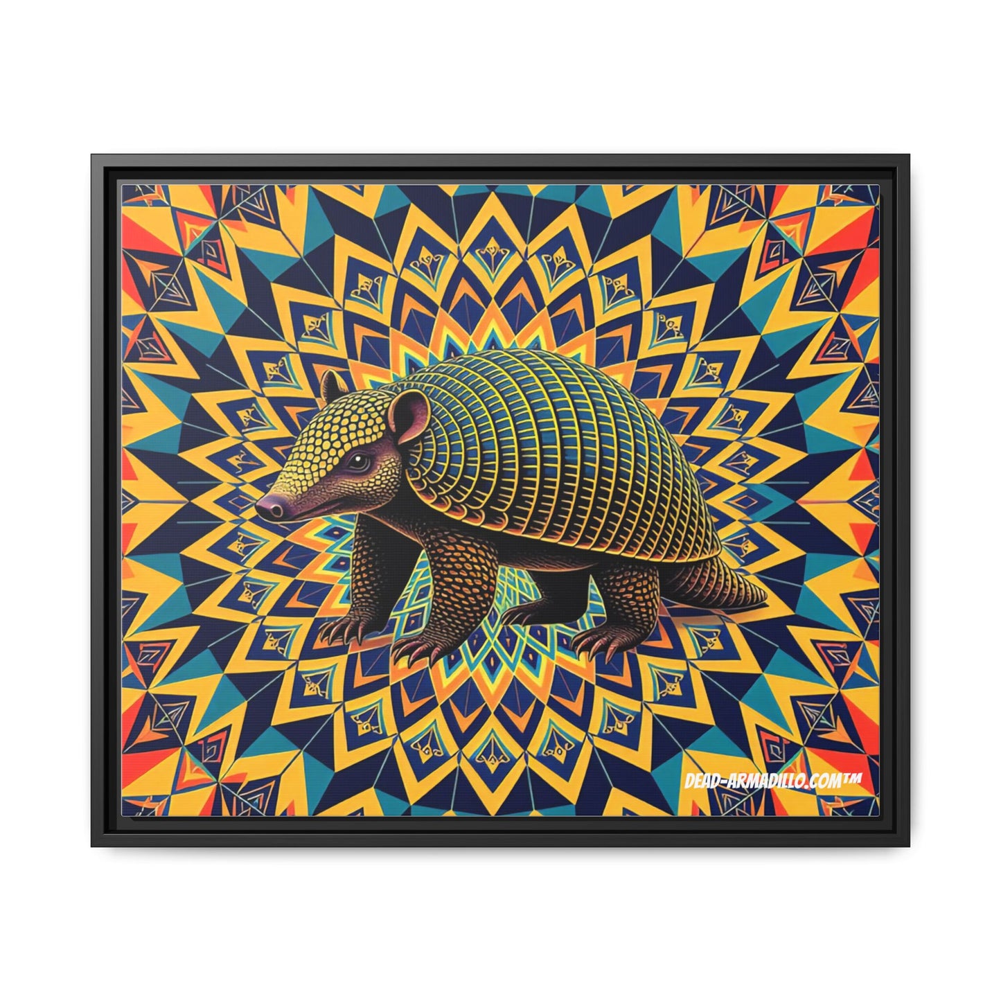 "Vibrant Armadillo Mandala Art" (24" x 36")