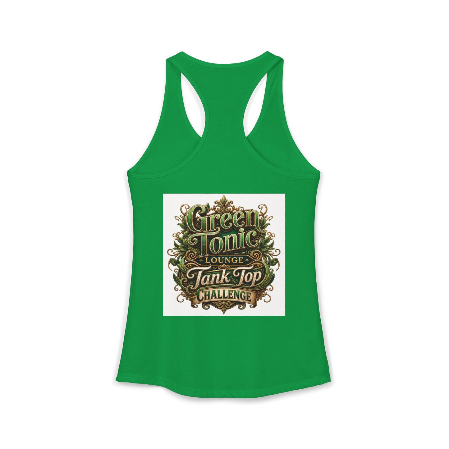 Women's 2-Sided Green Tonic Lounge | Racerback Tank |Dead-Armadillo™