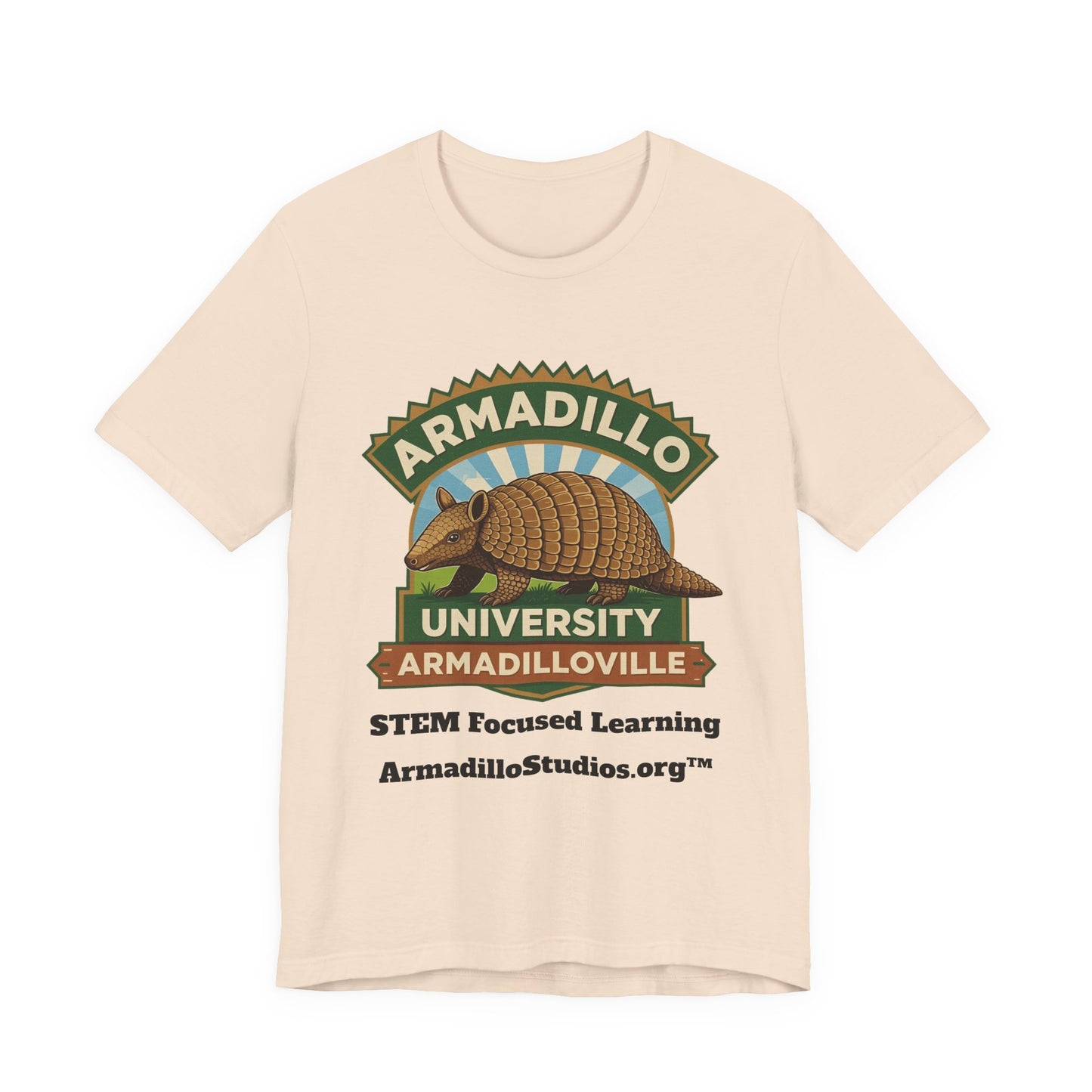 Armadillo University Classic Tee | Premium Bella+Canvas 3001 | ArmadilloStudios.org™
