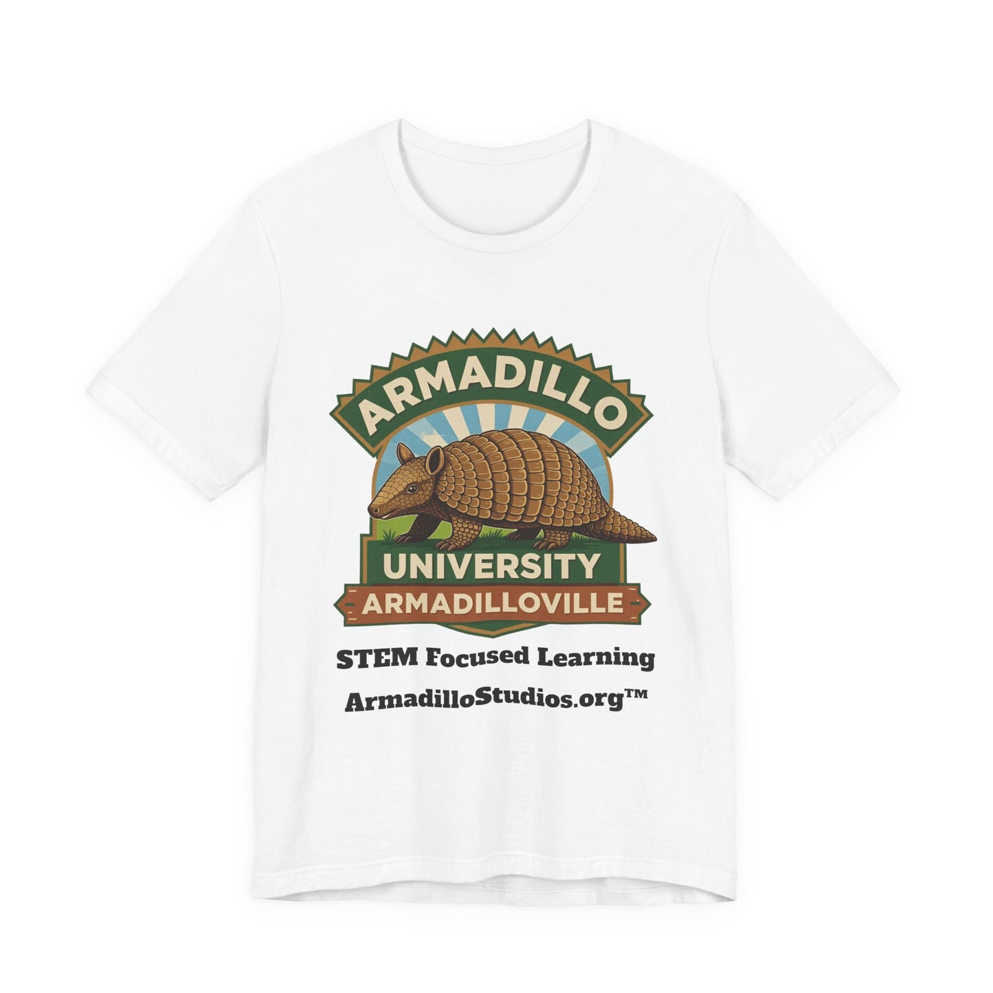 Armadillo University Classic Tee | Premium Bella+Canvas 3001 | ArmadilloStudios.org™
