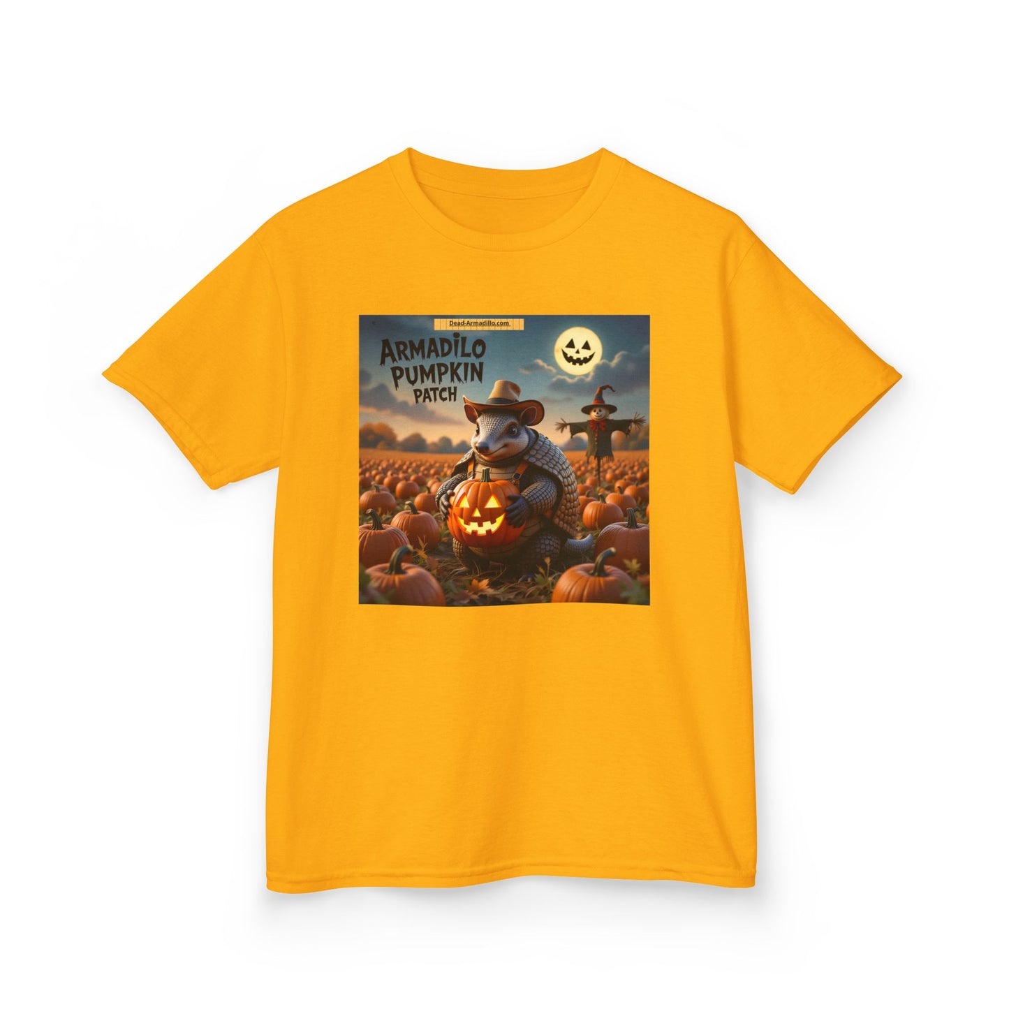 "Halloween Armadillo Pumpkin Kids Tee | Halloween Shirt | Kids Spooky Tee | Fall Clothing | Halloween Costume Shirt"