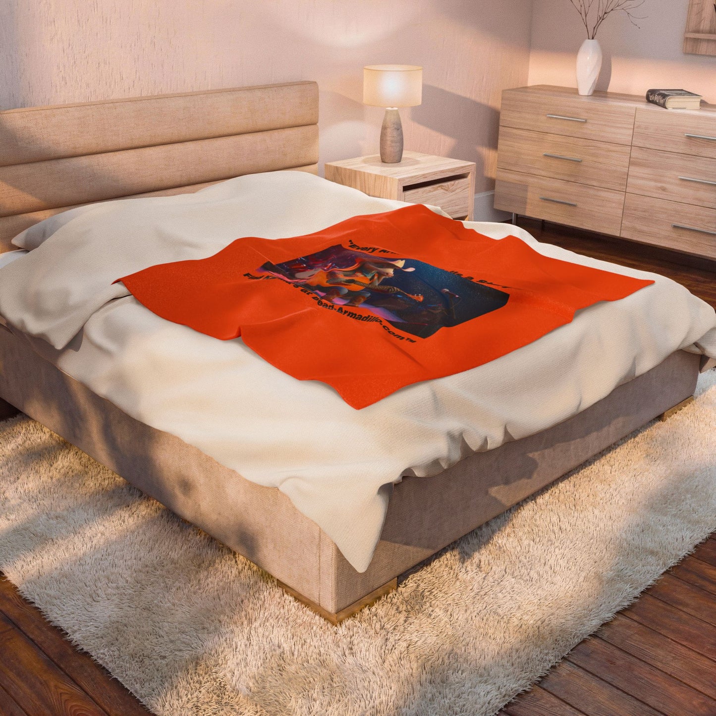 Karma "Our Headliner" | Concert Graphic Velveteen Throw Blanket | Dead-Armadillo.com™