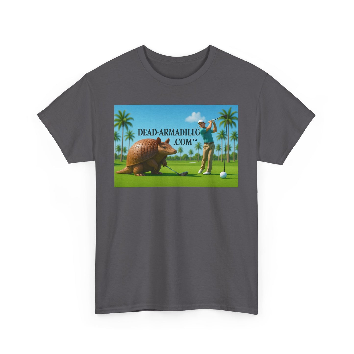 Men's Custom Golf Armadillo themed t shirts | by Dead-Armadillo.com™ | Casual | Heavy Duty Cotton