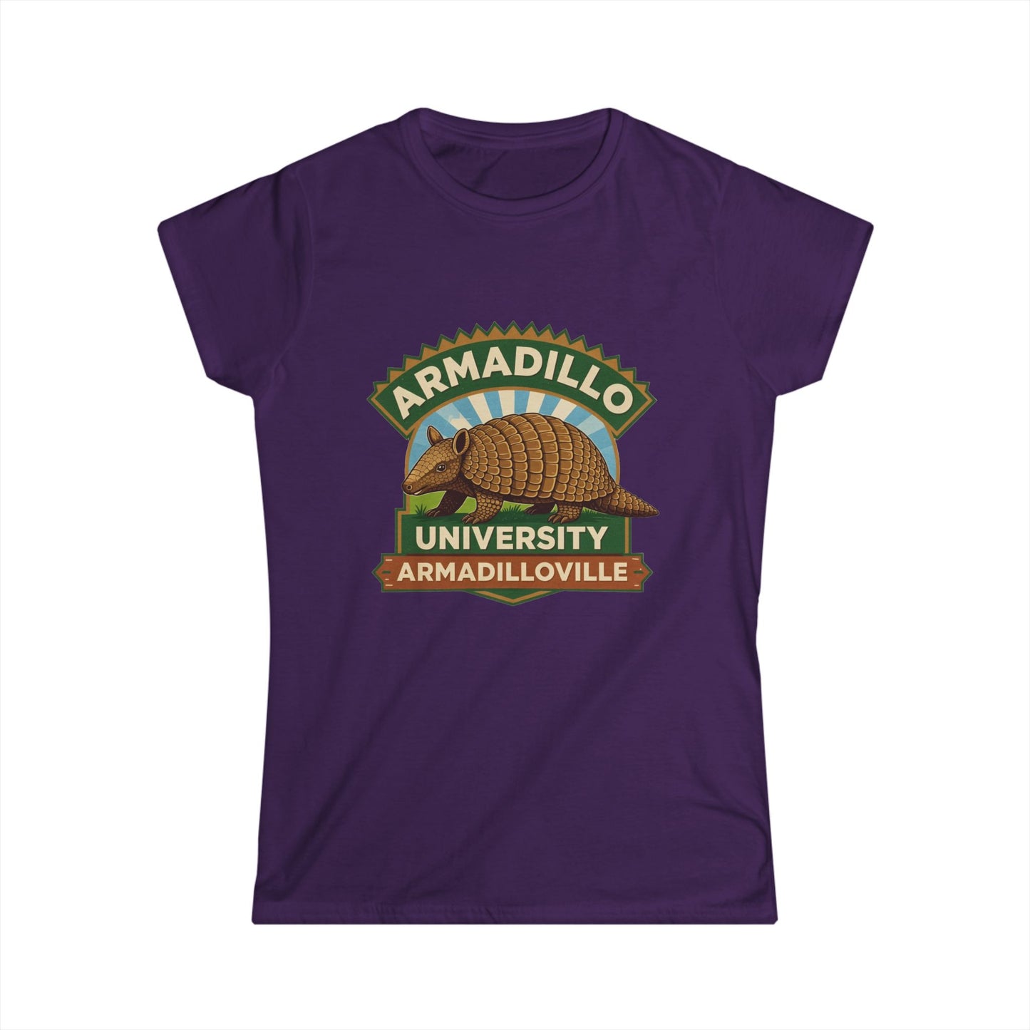 Women's | Teen's | Armadillo University Tee | Armadilloville | Custom Armadillo | College Shirt