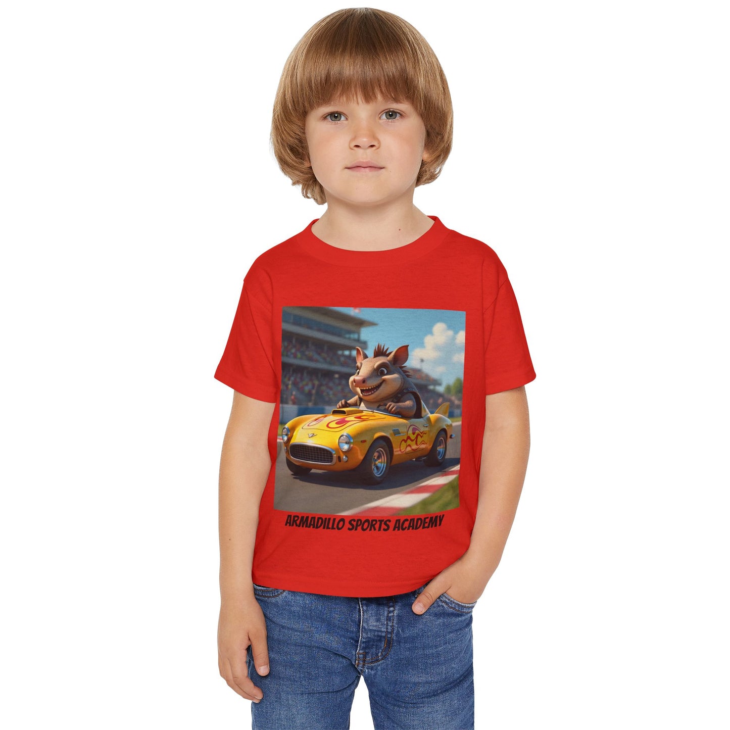 Toddler T-Shirt — Armadillo Sports Academy | Race Car Sprite Graphic