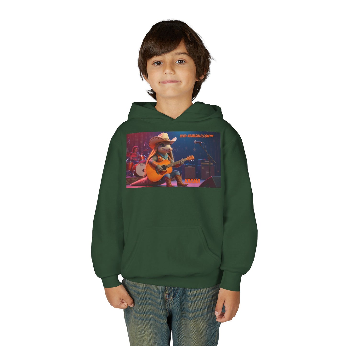 Sudadera con capucha de polar personalizada | creada por Dead-Armadillo.com™ | Unisex, peso medio | Talla infantil | Sudadera con capucha de polar suave