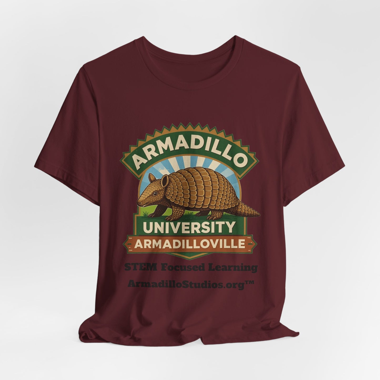 Armadillo University Classic Tee | Premium Bella+Canvas 3001 | ArmadilloStudios.org™
