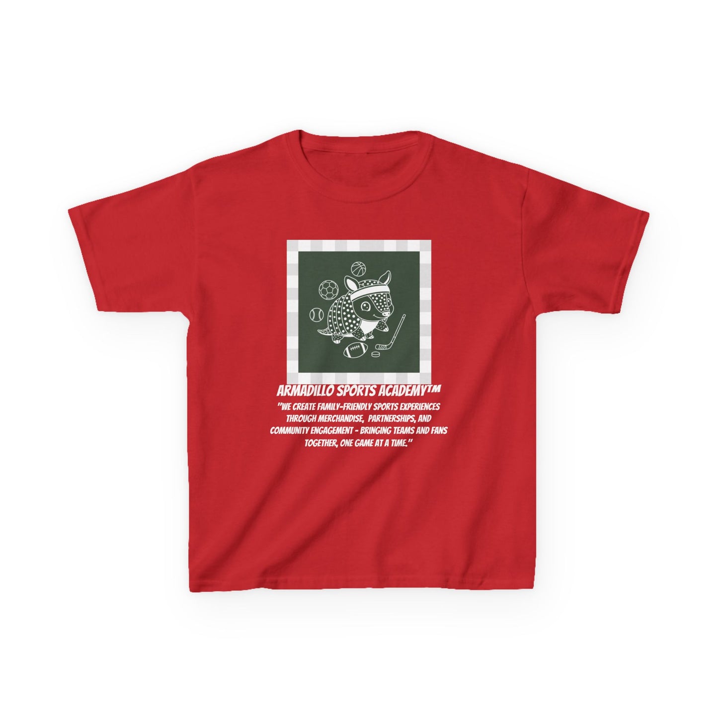 Kids Tee | Armadillo Sports Academy | Youth T-Shirt | Learn your Sport