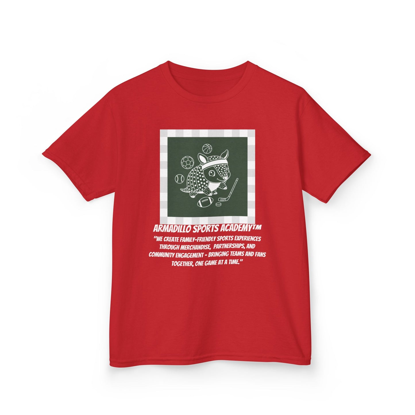 Kids Tee | Armadillo Sports Academy | Youth T-Shirt | Learn your Sport
