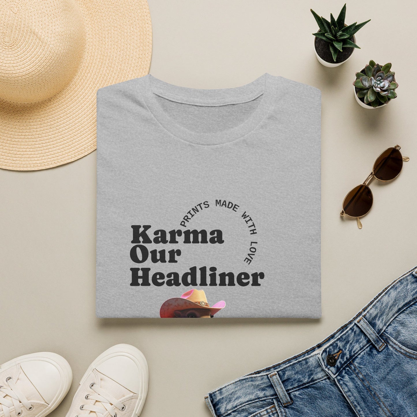 Karma "Our Headliner" | Playing Guitar Graphic Tee | Dead-Armadillo.com™