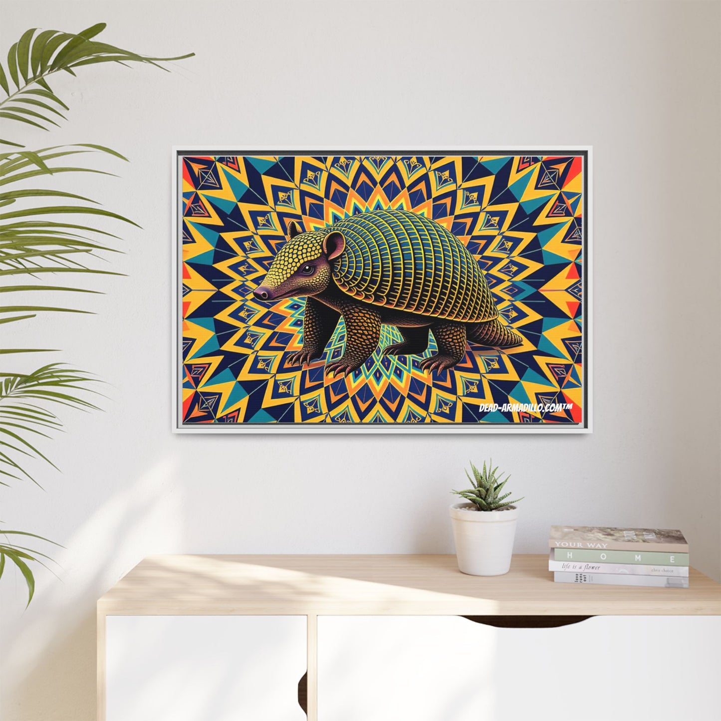 "Vibrant Armadillo Mandala Art" (24" x 36")