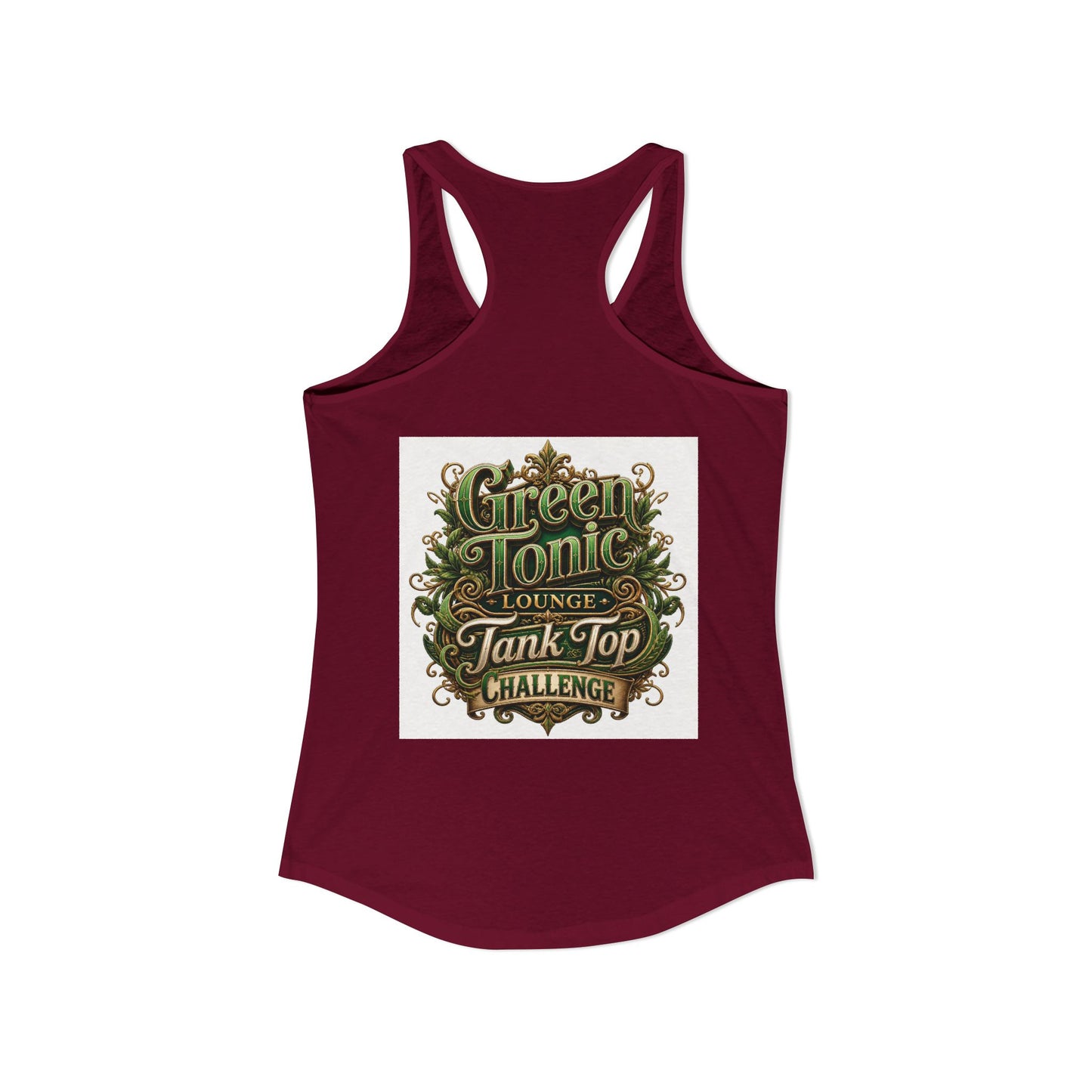 Women's 2-Sided Green Tonic Lounge | Racerback Tank |Dead-Armadillo™