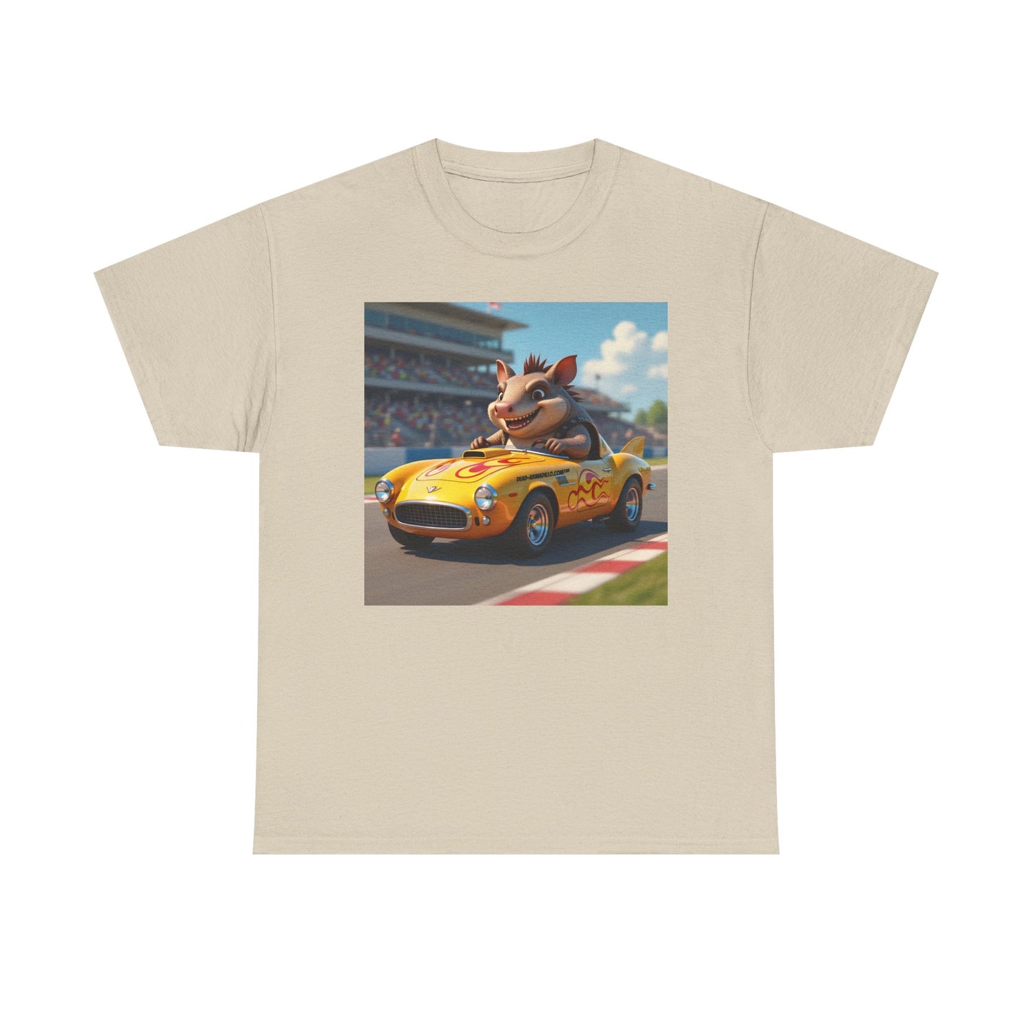  Dead-Armadillo.com™ | On the Race Track | Unique Race Day Apparel | Funny Graphic | Cotton Shirt for Car Lovers