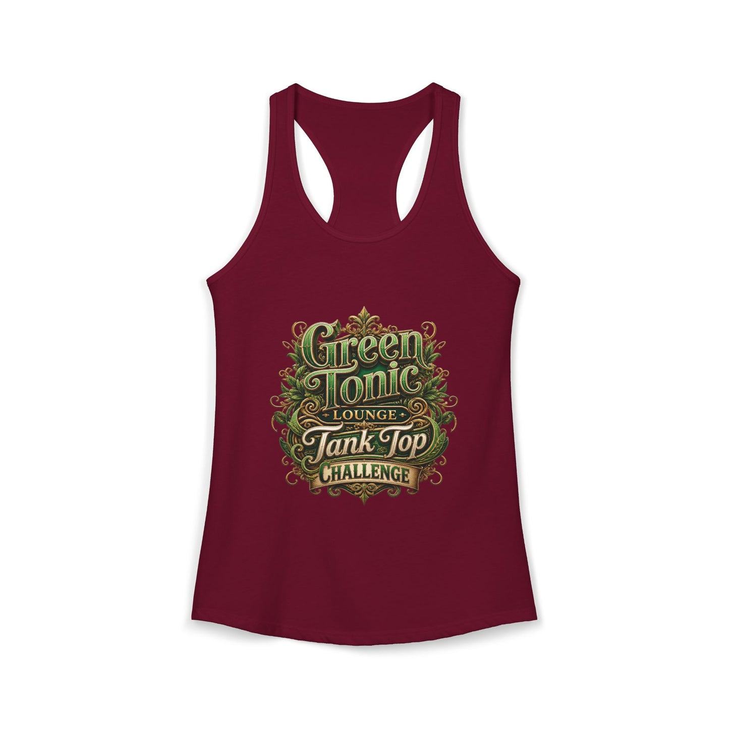 Women's 2-Sided Green Tonic Lounge | Racerback Tank |Dead-Armadillo™