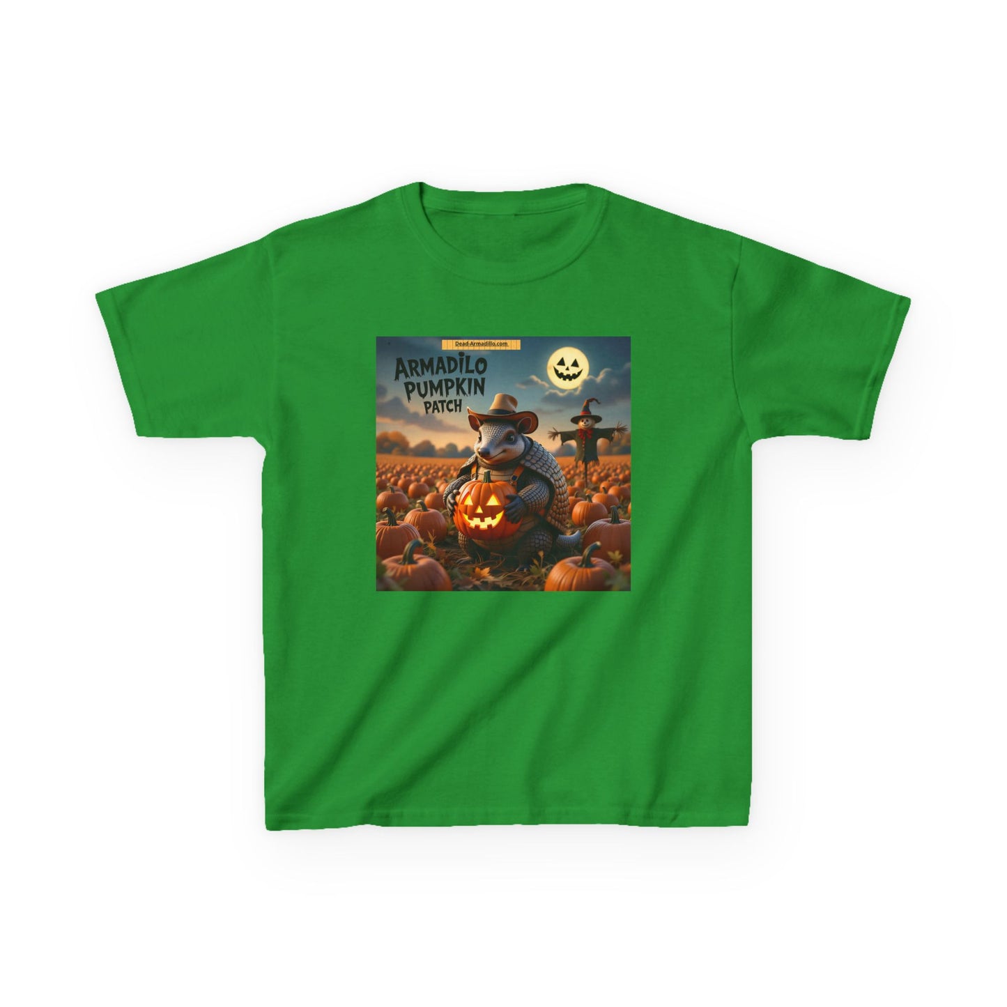 "Halloween Armadillo Pumpkin Kids Tee | Halloween Shirt | Kids Spooky Tee | Fall Clothing | Halloween Costume Shirt"