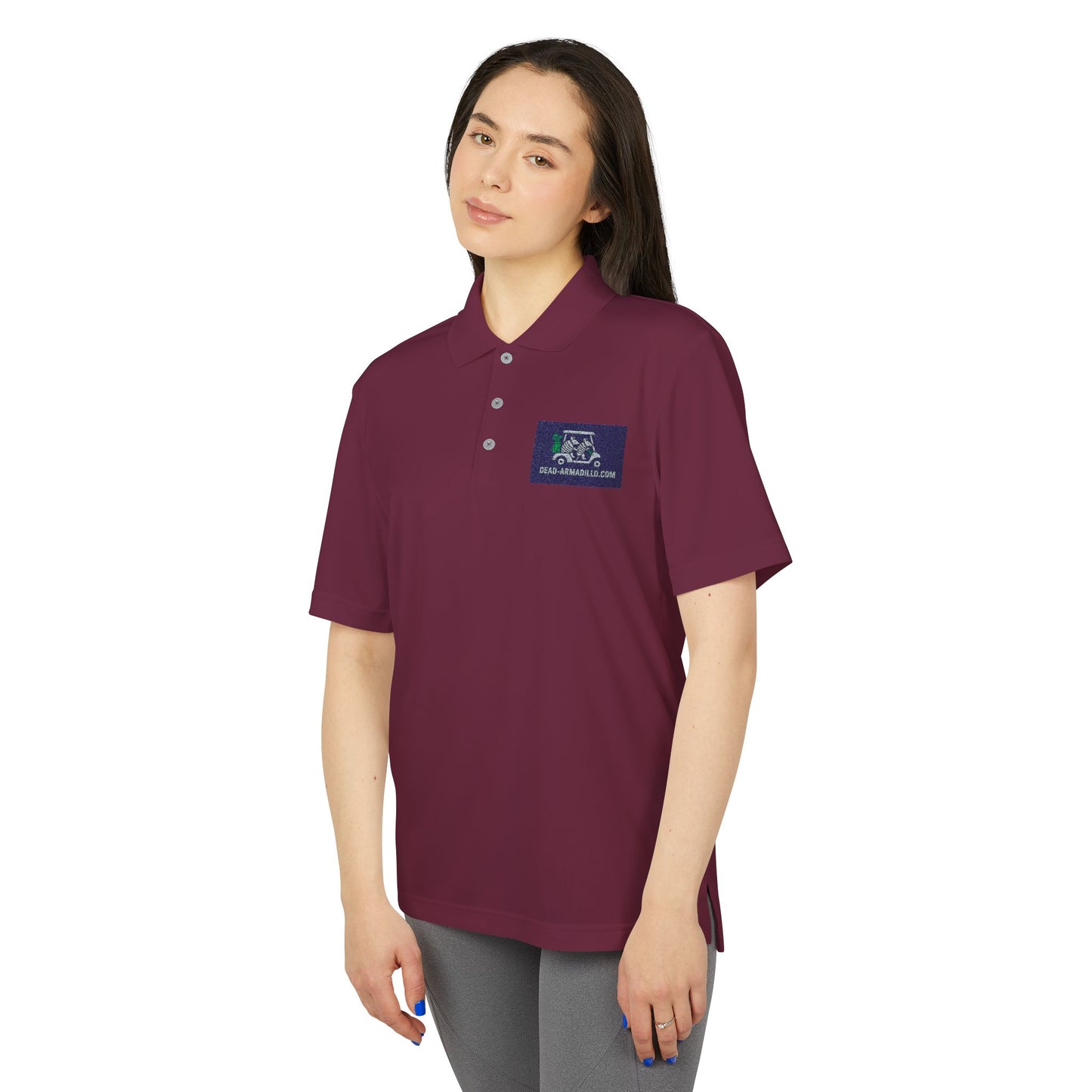 Polo Shirt - Armadillo Themed | Custom Embroidered Adidas | Unisex Golf Polo |