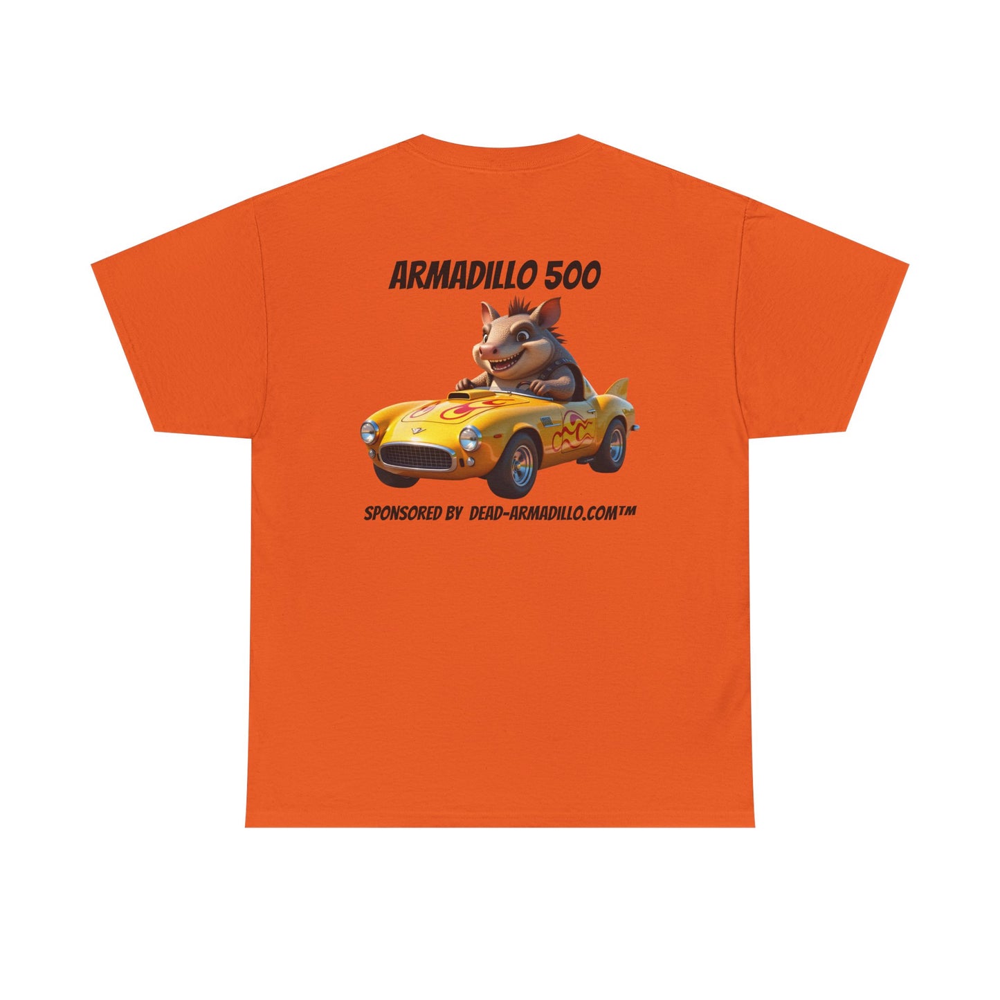 Dead-Armadillo.com | Car Racing Team | 2 Sided Tee Shirt | Black font