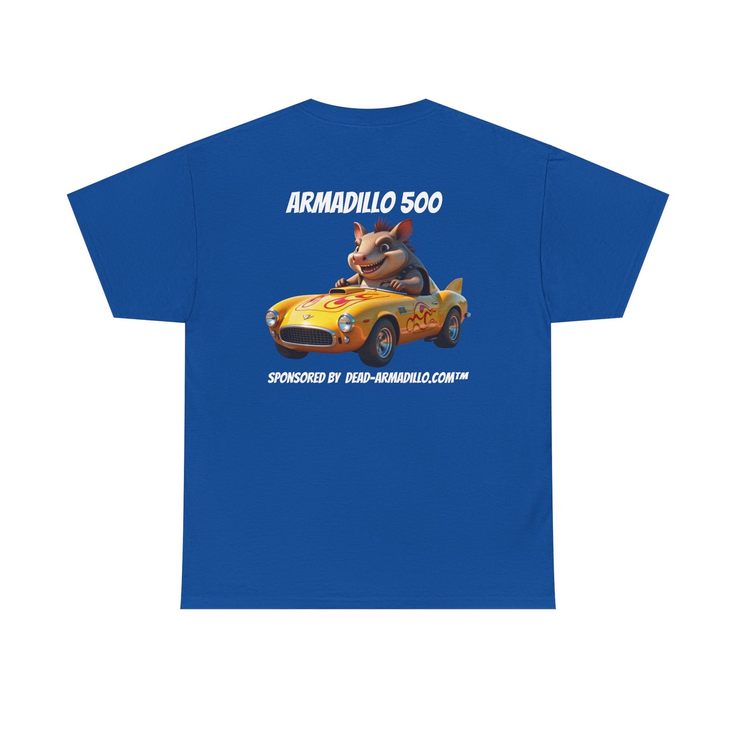 Dead-Armadillo.com | Car Racing Team | 2 Sided Tee Shirt | in White Font
