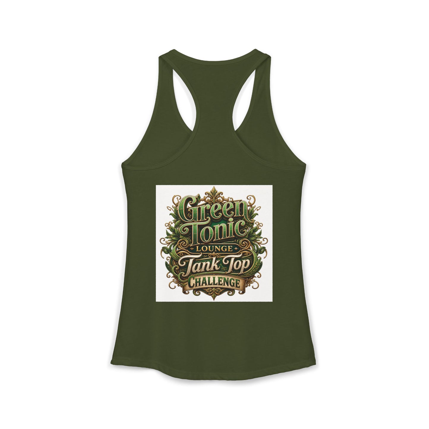 Women's 2-Sided Green Tonic Lounge | Racerback Tank |Dead-Armadillo™