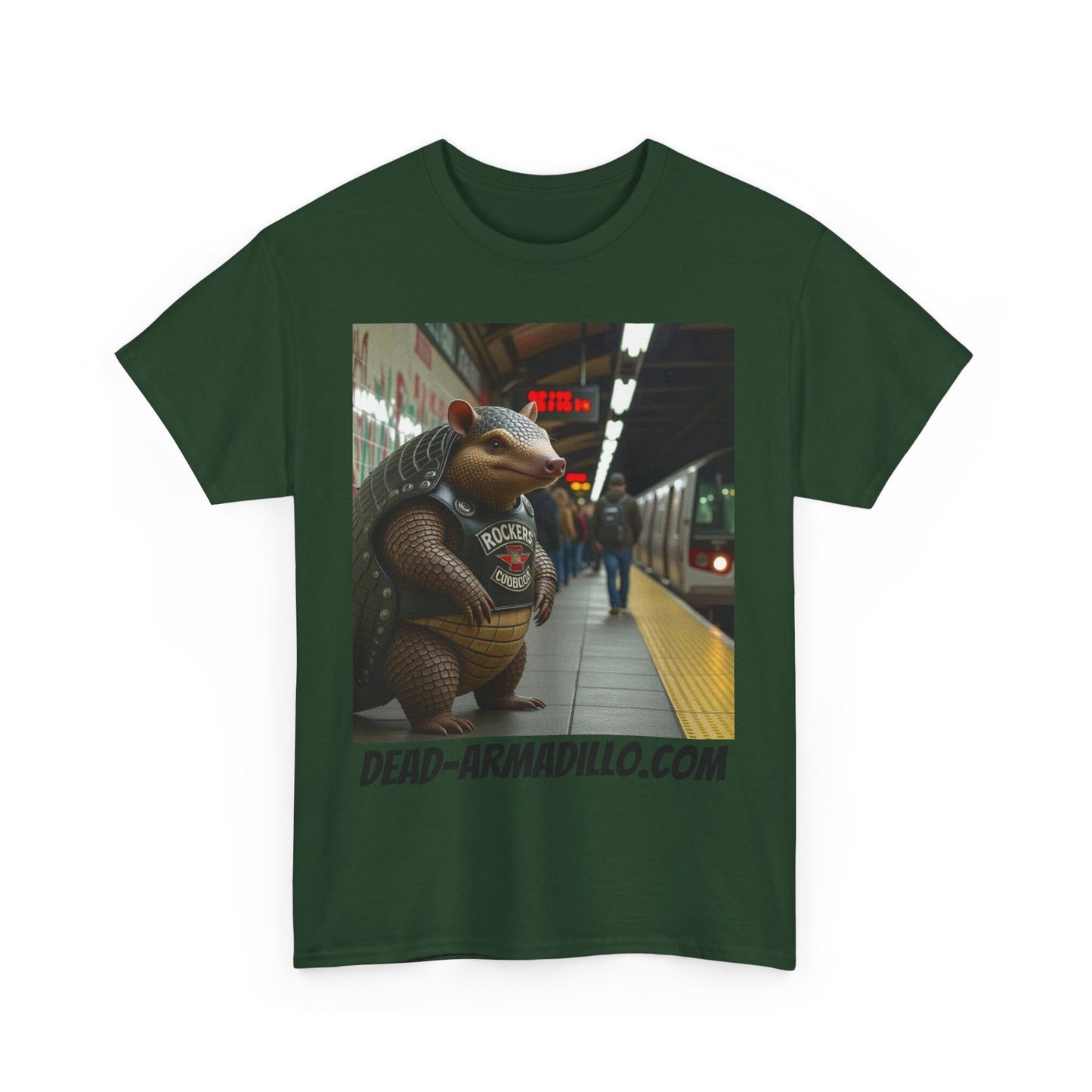 Graphic Tee | Armadillo Riding NYC Subway -| I Love New York | Quirky & Whimsical themed custom tees