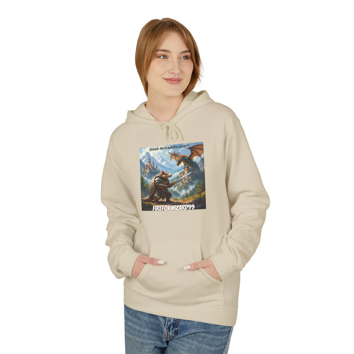 Arlo the Armadillo Dragon Slayer Hoodie — Personalized with Your Gamer Name