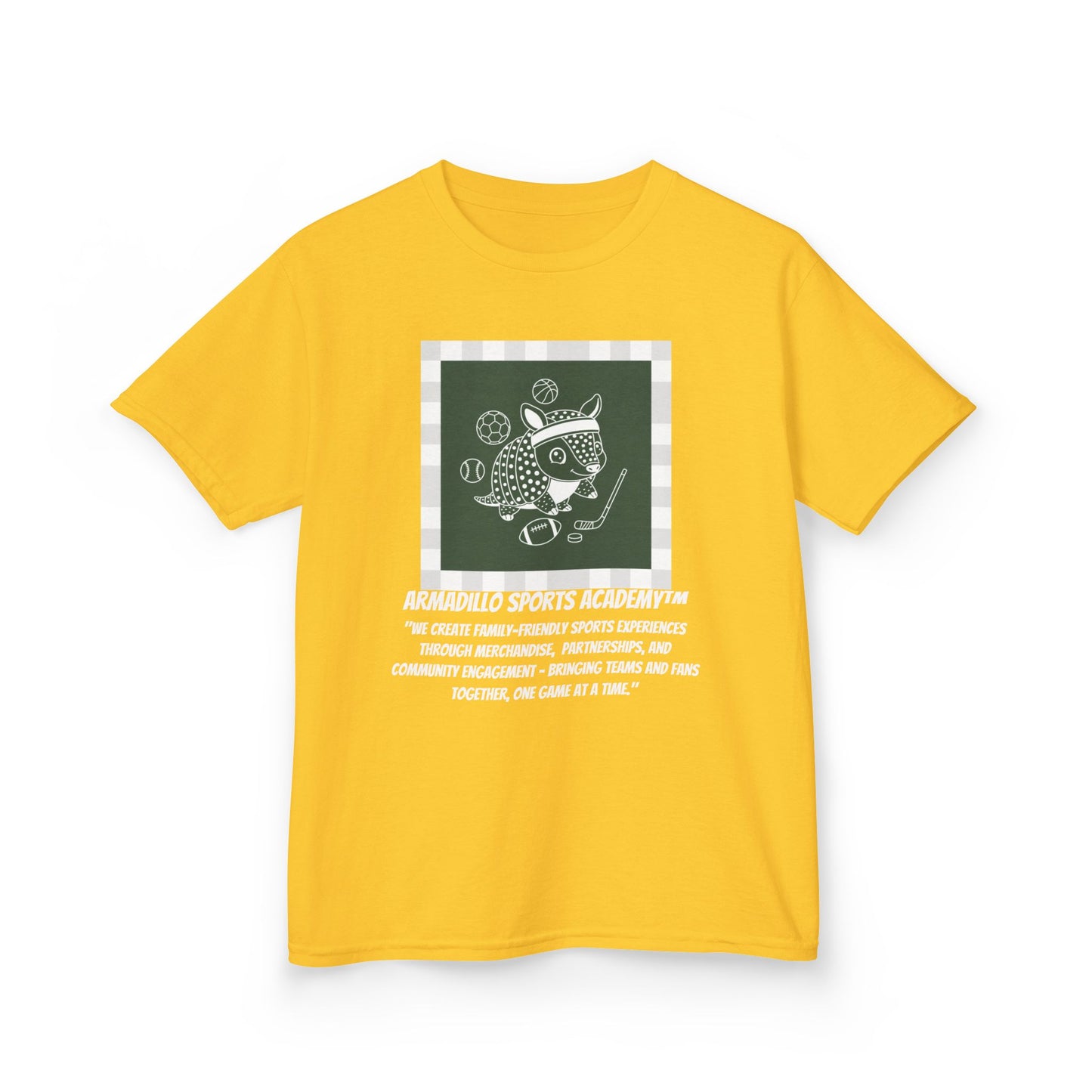 Kids Tee | Armadillo Sports Academy | Youth T-Shirt | Learn your Sport